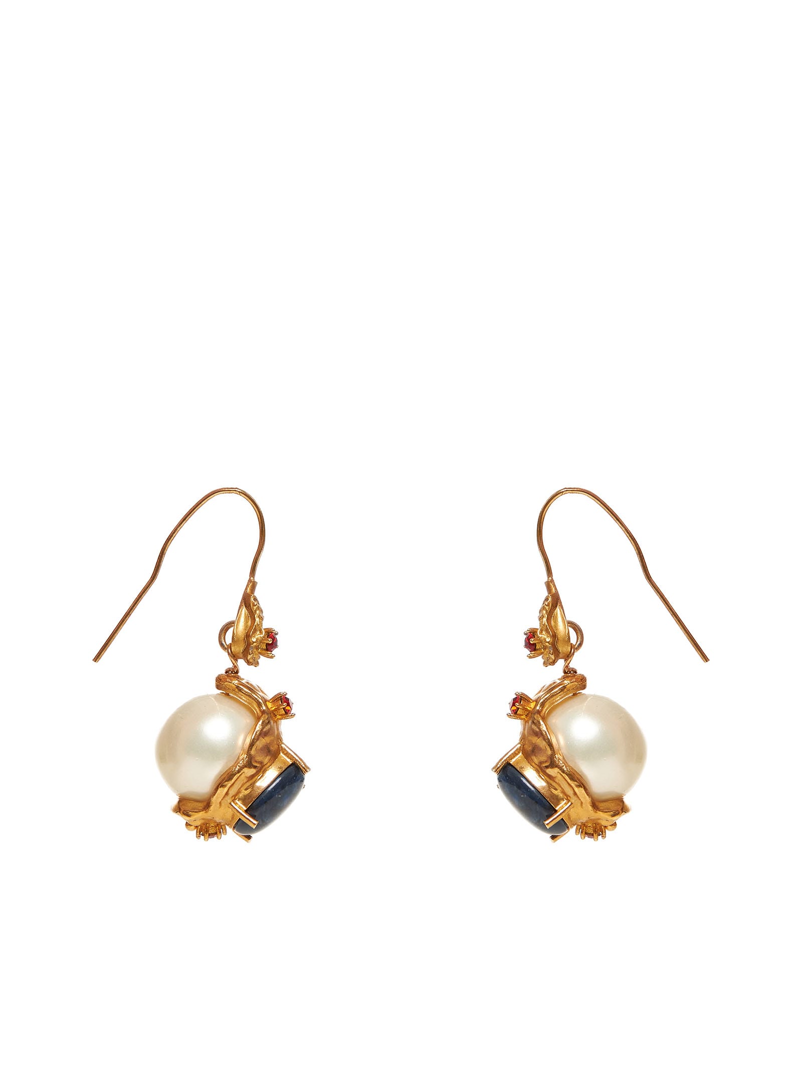 Shop Marni Earrings In Pearl