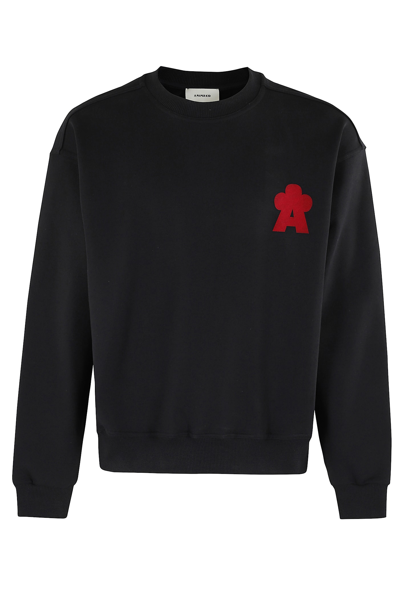 A Paper Kid Long Sleeve Sweatshirt In Nero
