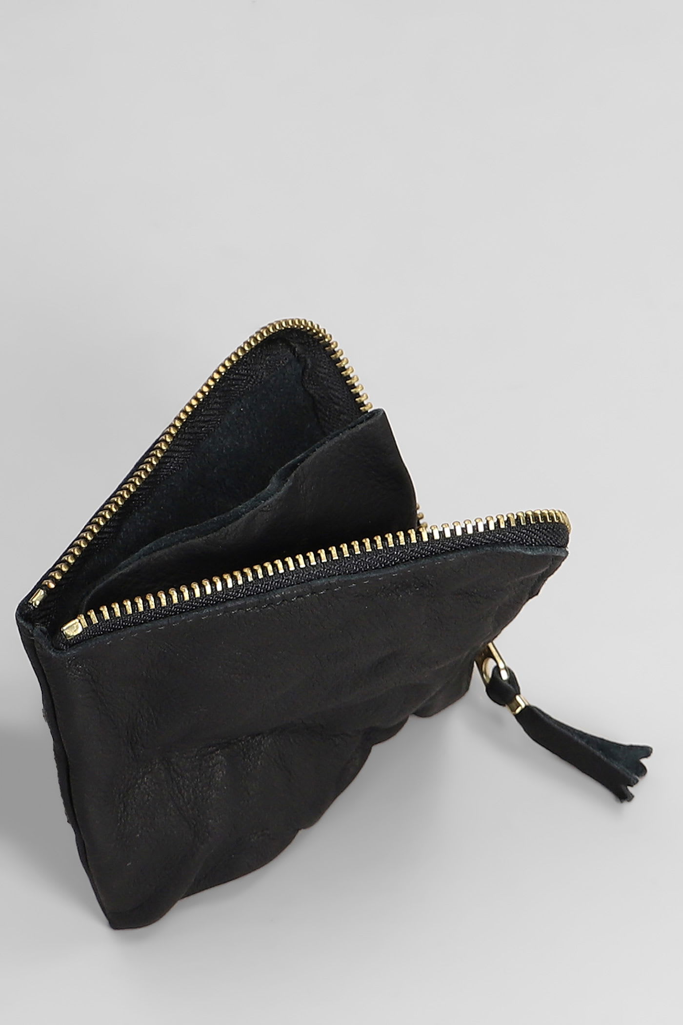 Comme Des Garçons Wallet In Black Leather In Black