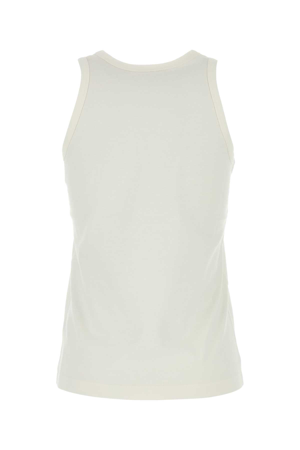 THE ROW WHITE COTTON BLEND MARIUS TANK TOP