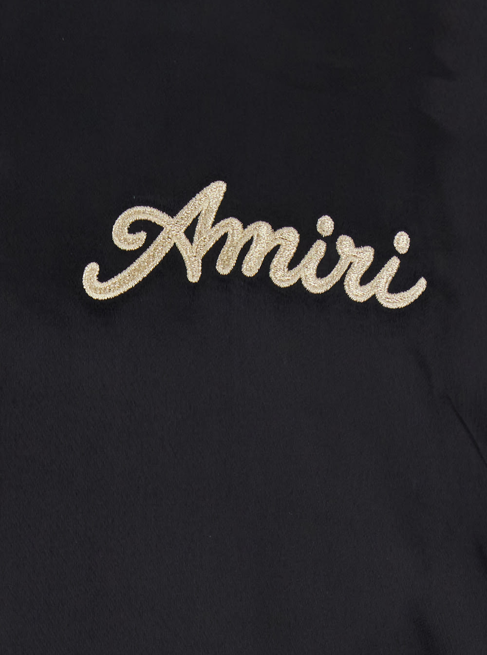 Amiri Men Black Jacket With Logo On The Front And Back In Tech Fabric Man In Black
