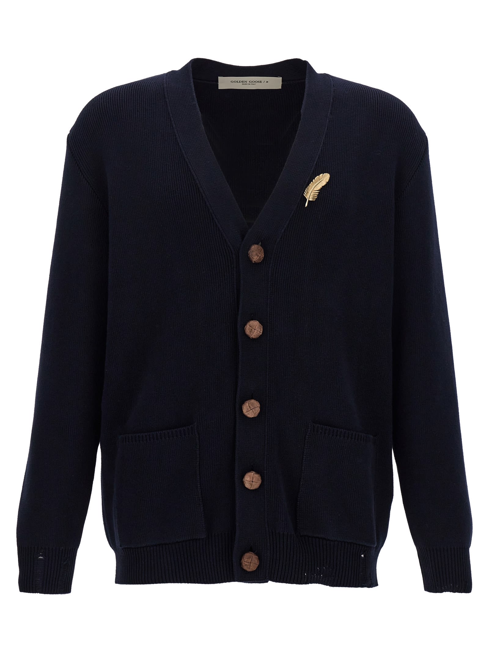 Shop Golden Goose Daniel Cardigan In Blue