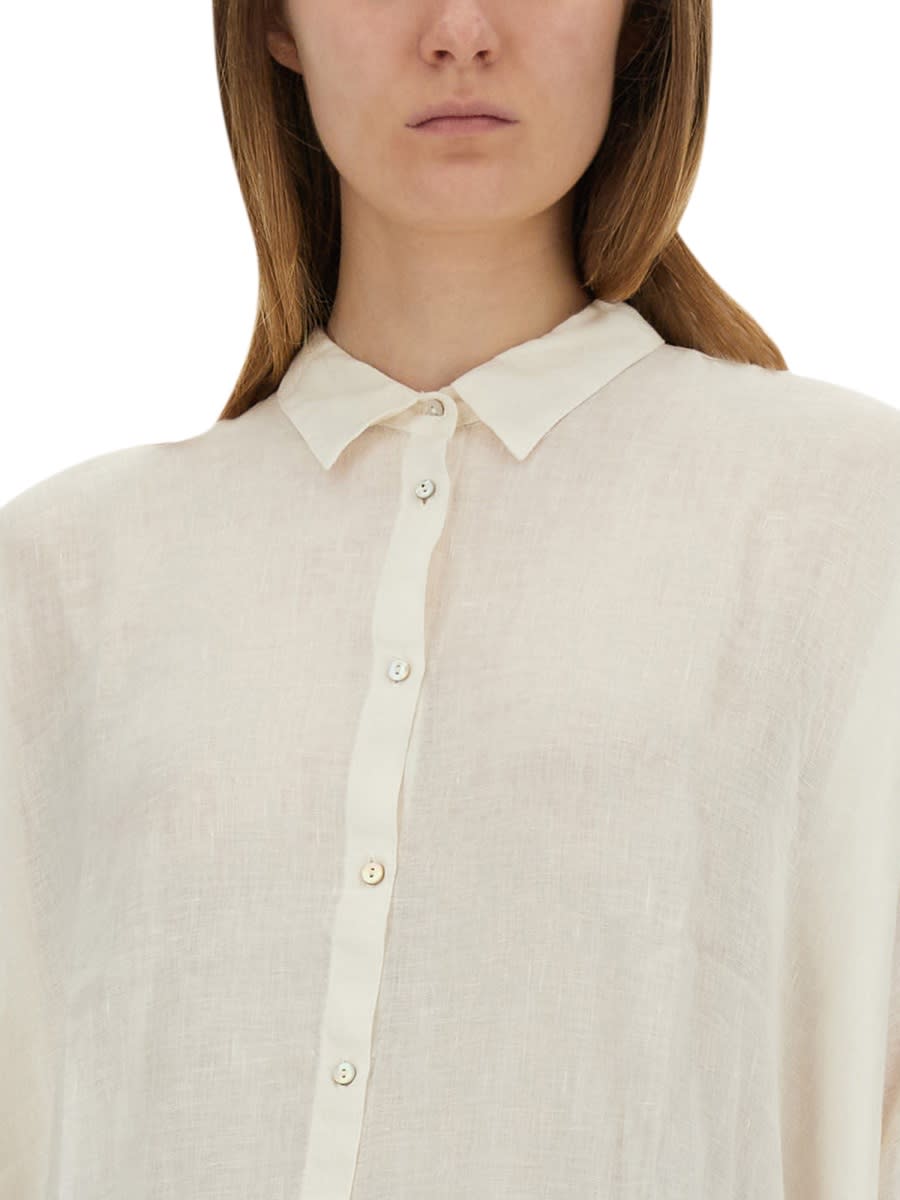 120% Lino Linen Shirt In White