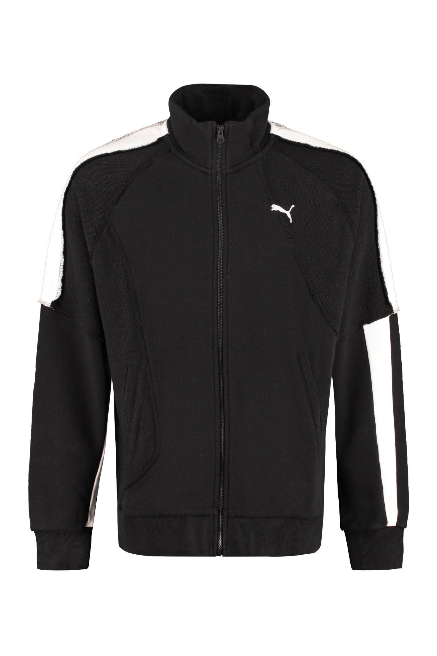 PUMA COTTON FULL-ZIP SWEATSHIRT - PUMA X ATTEMPT,59825801 BLACK