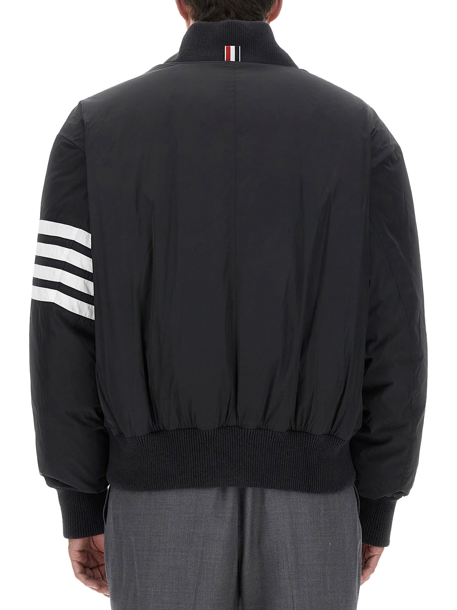 Shop Thom Browne Oversize Jacket In Grey