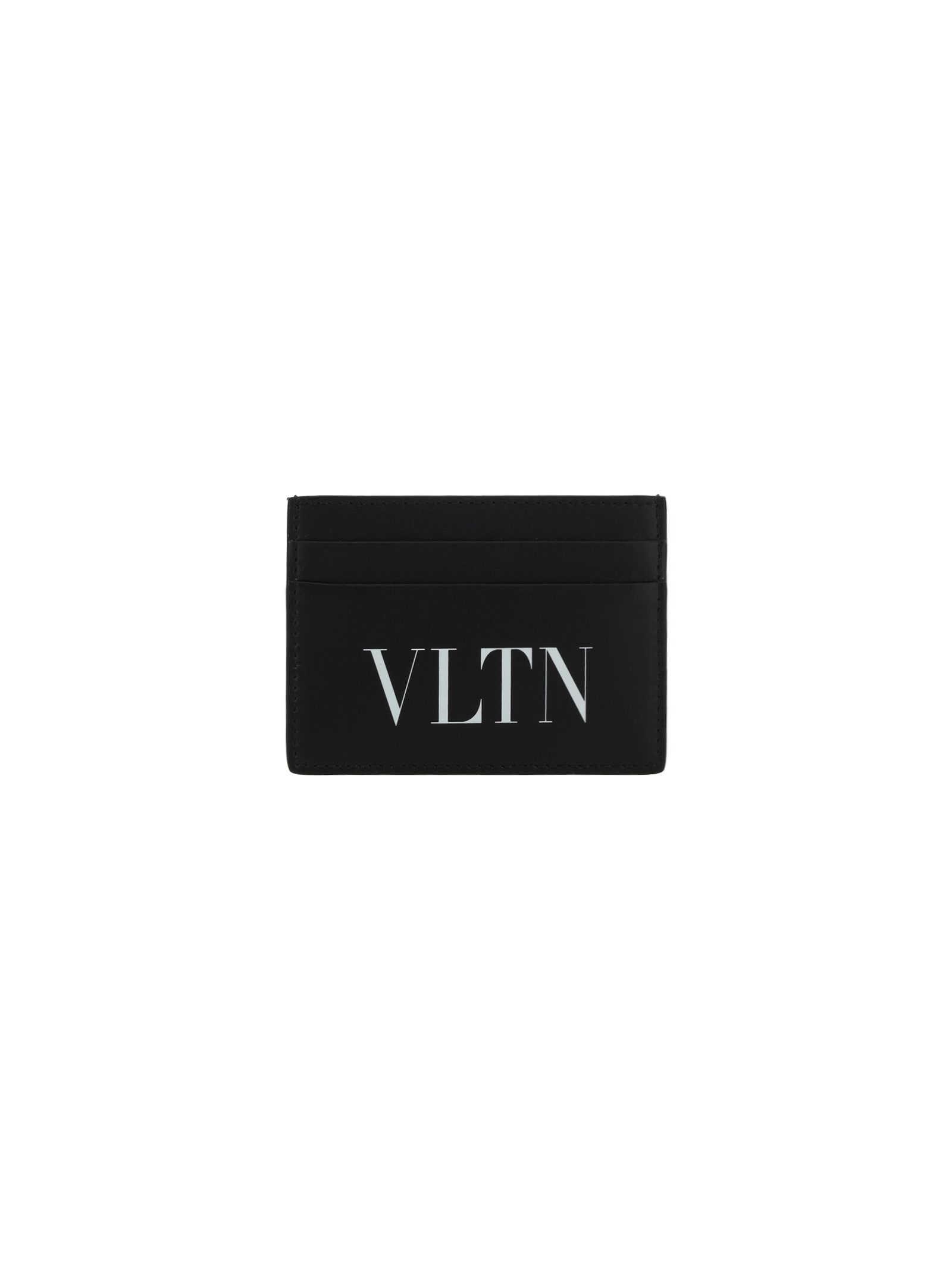 Valentino Garavani Vltn Card Case In Nero/bianco