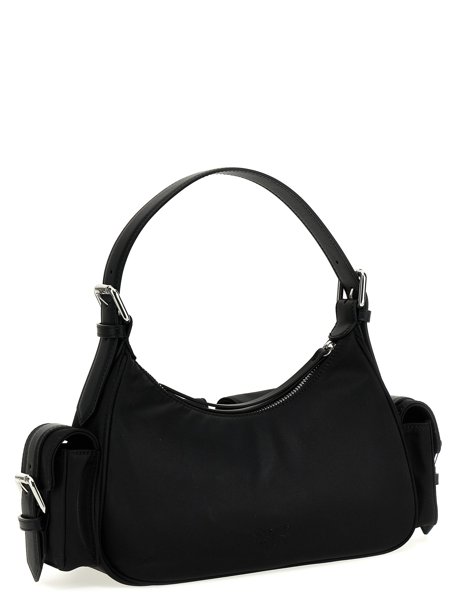 Shop Pinko Cargo Bag Shoulder Bag In Black