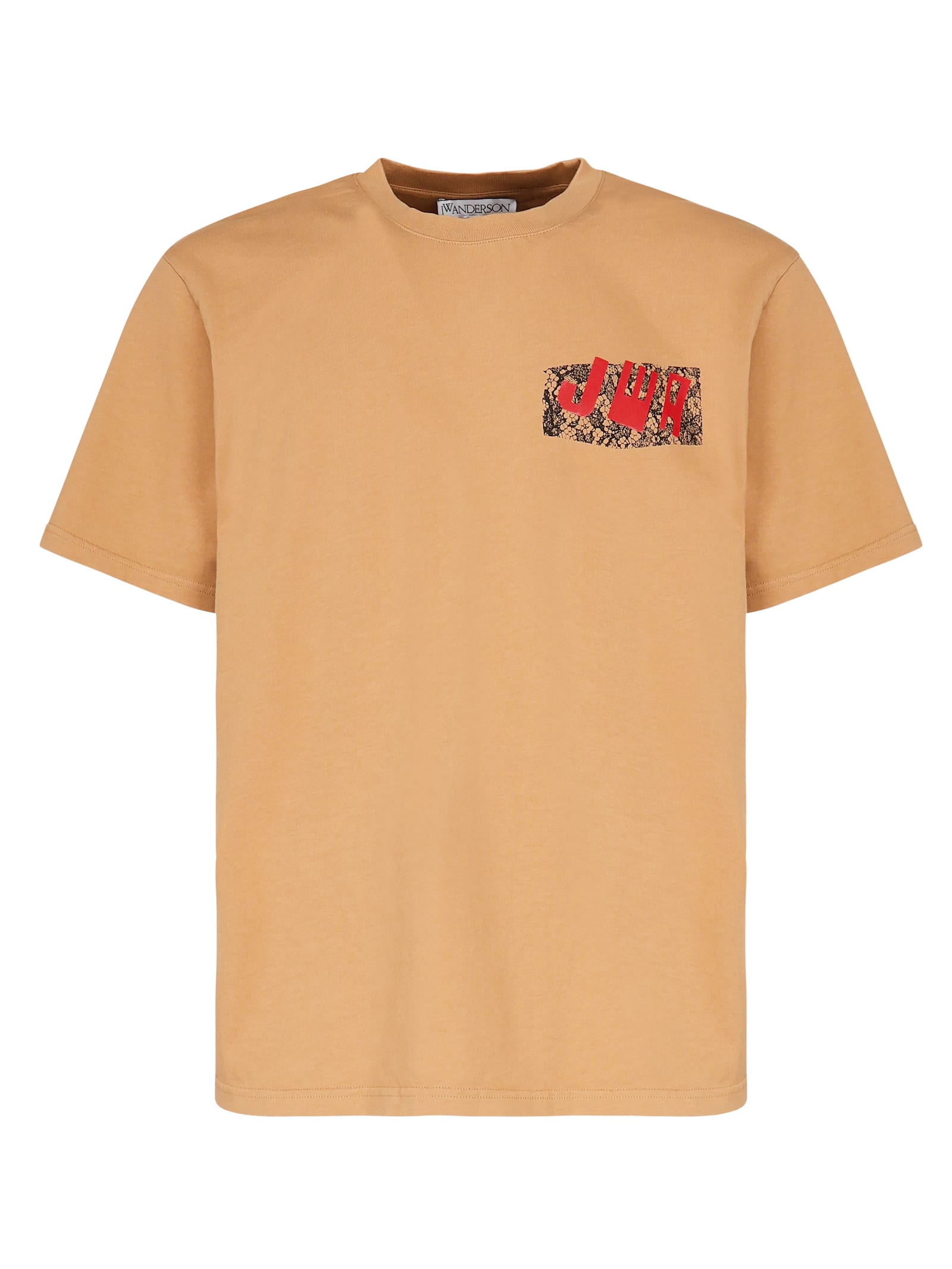 Jw Anderson Lace-inspired Graphic Print T-shirt In Beige