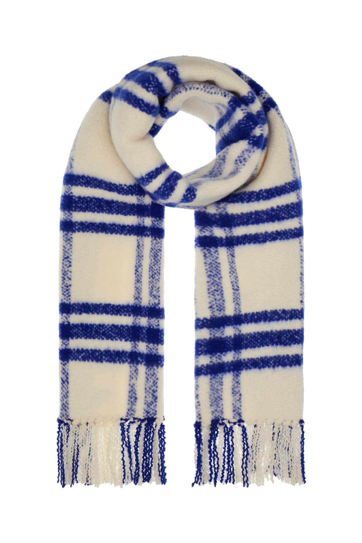 Shop Burberry Embroidered Wool Scarf In Knight