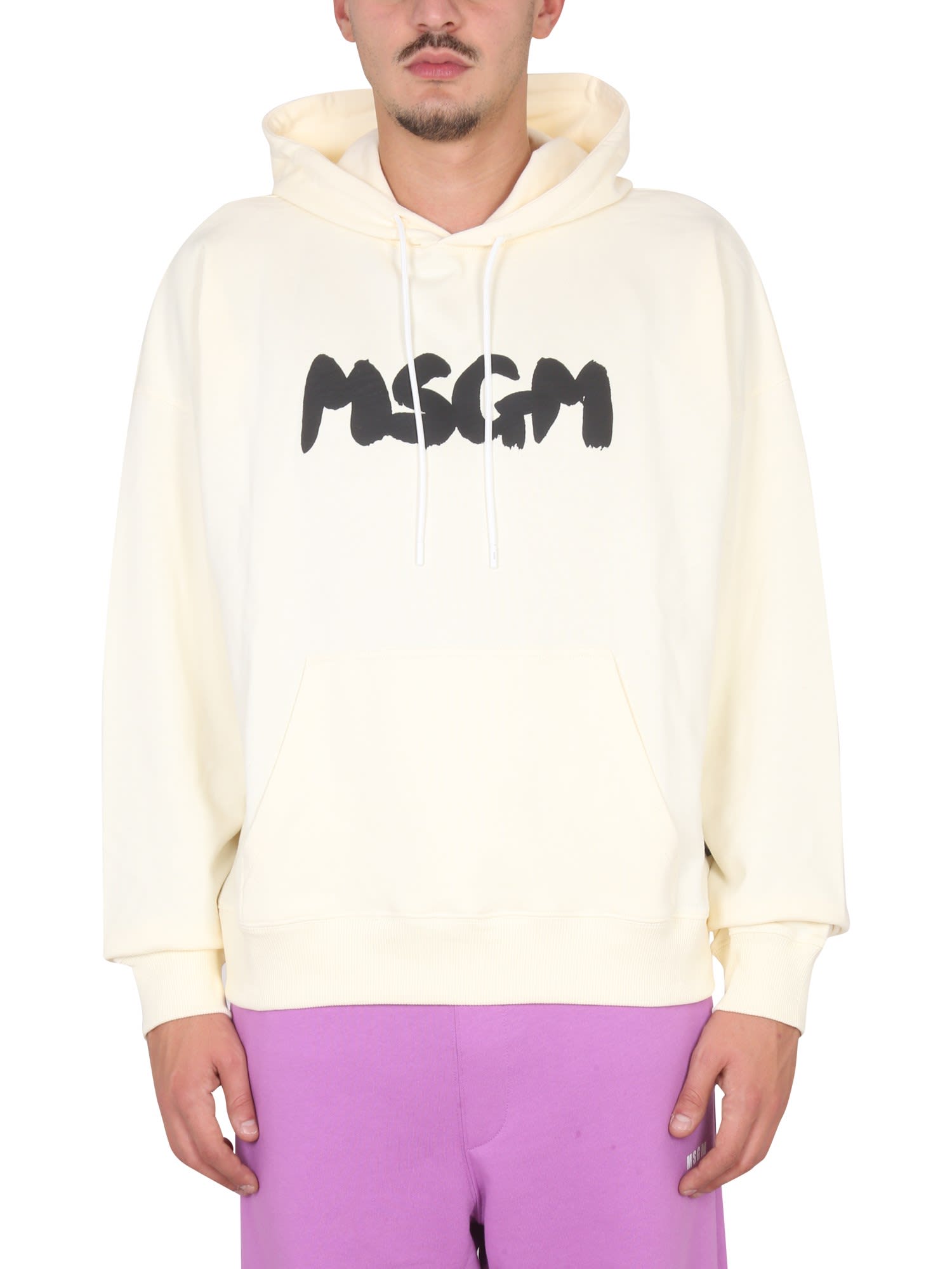 MSGM Sweatshirt With New Brushed Logo