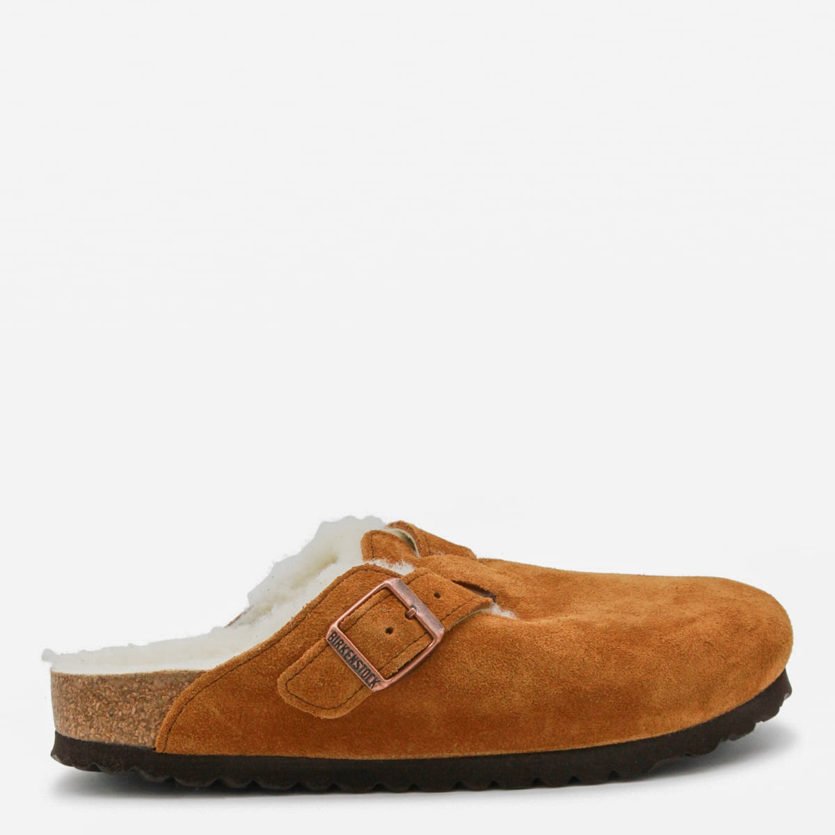 Birkenstock Boston Shearling Mink Clog In Brown