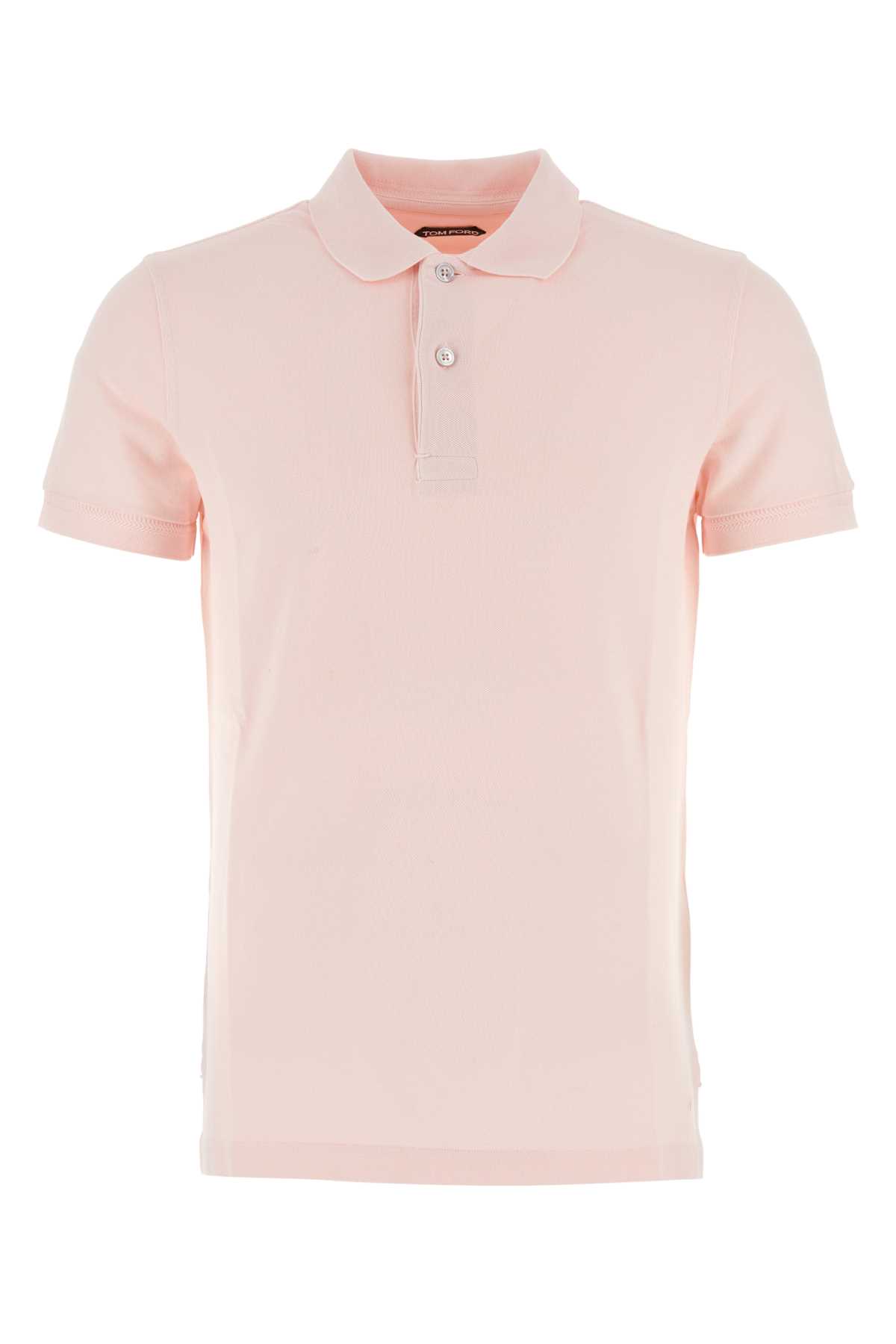 Shop Tom Ford Pink Piquet Polo Shirt In Powredpink