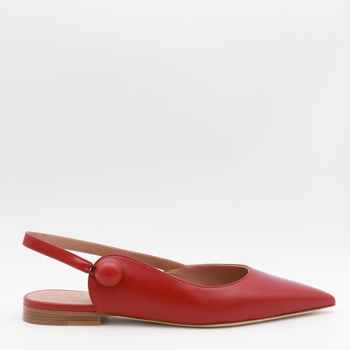 Red Leather Flats