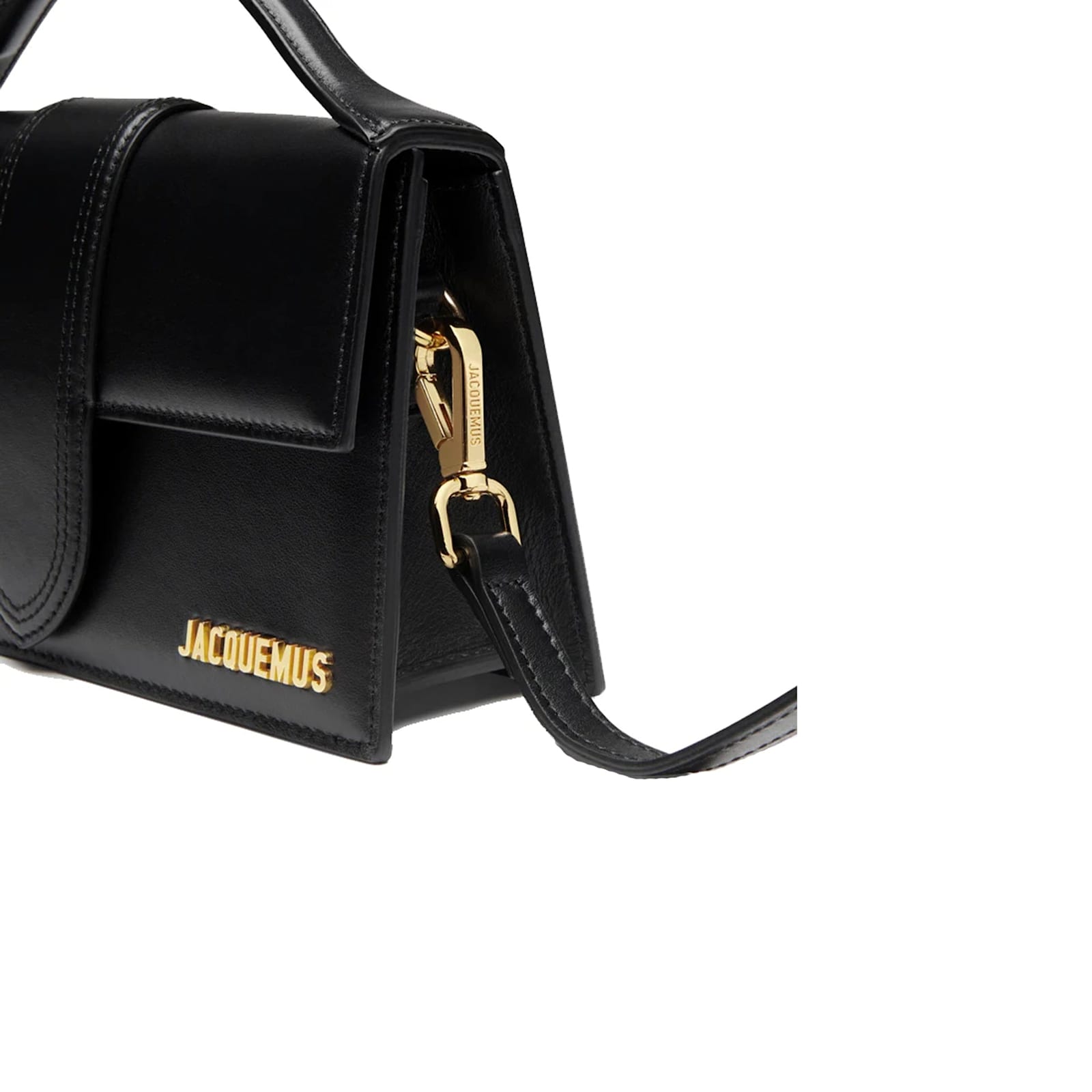 Shop Jacquemus Le Grand Bambino Leather Bag In Black