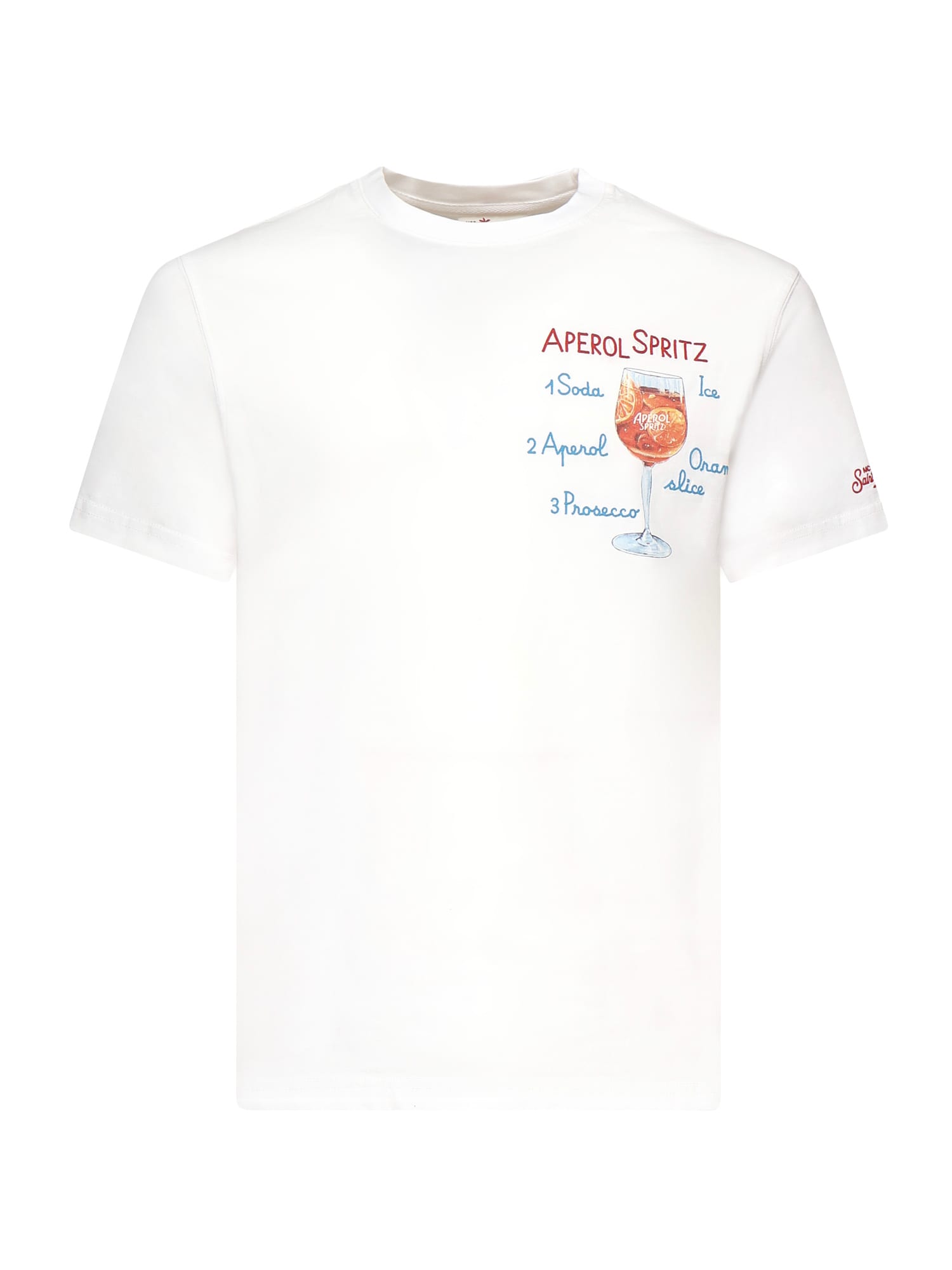 T-shirt With Embroidery And Print