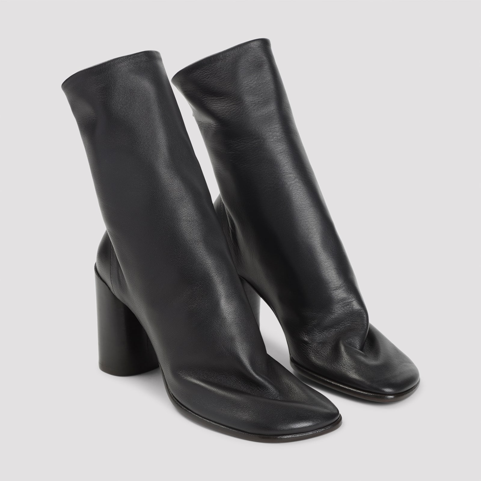 Lemaire 80mm Anatomic Zip-detail Block-heel Boots In Black