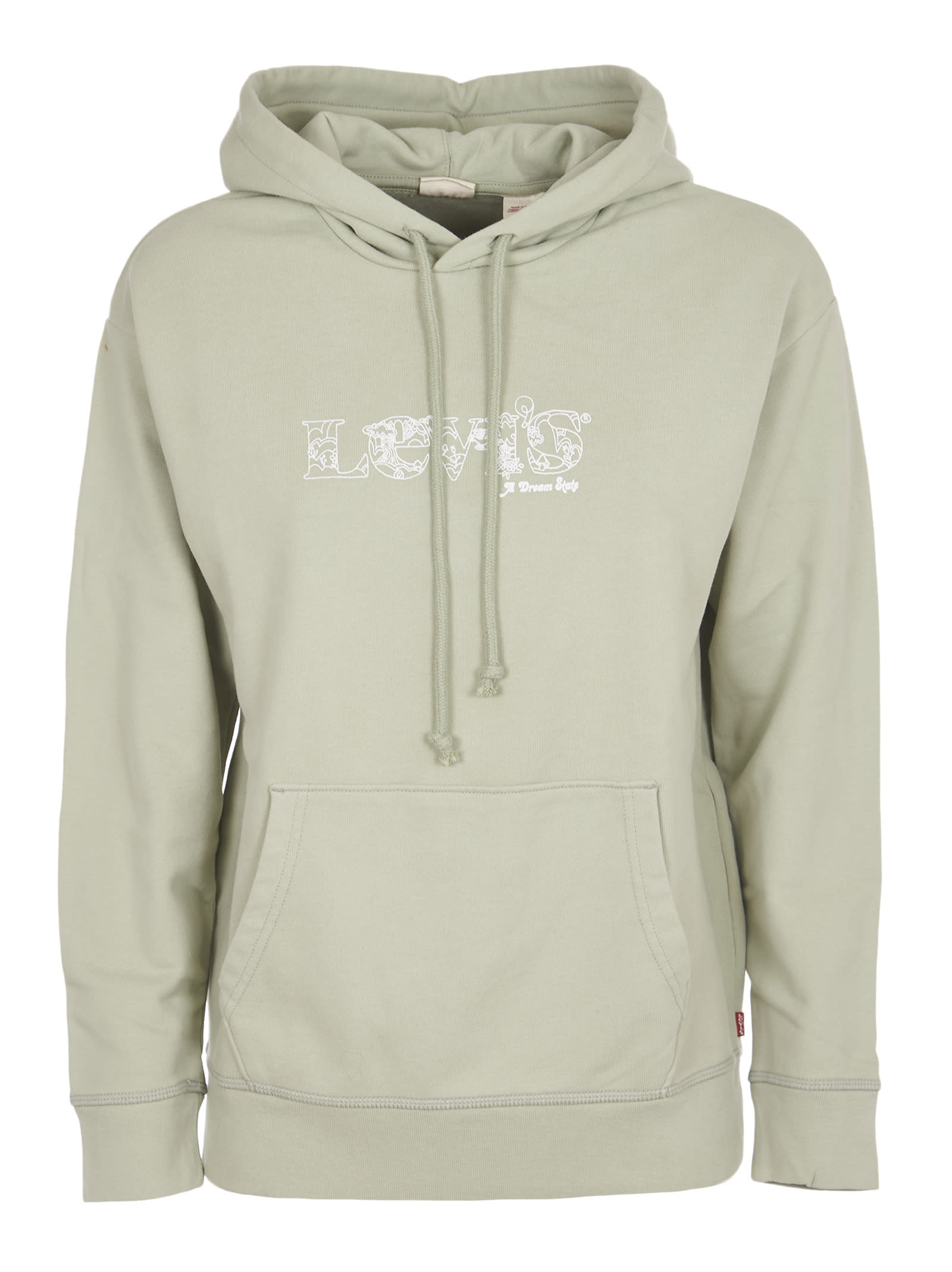Levis Light Green Hoodie With Logo