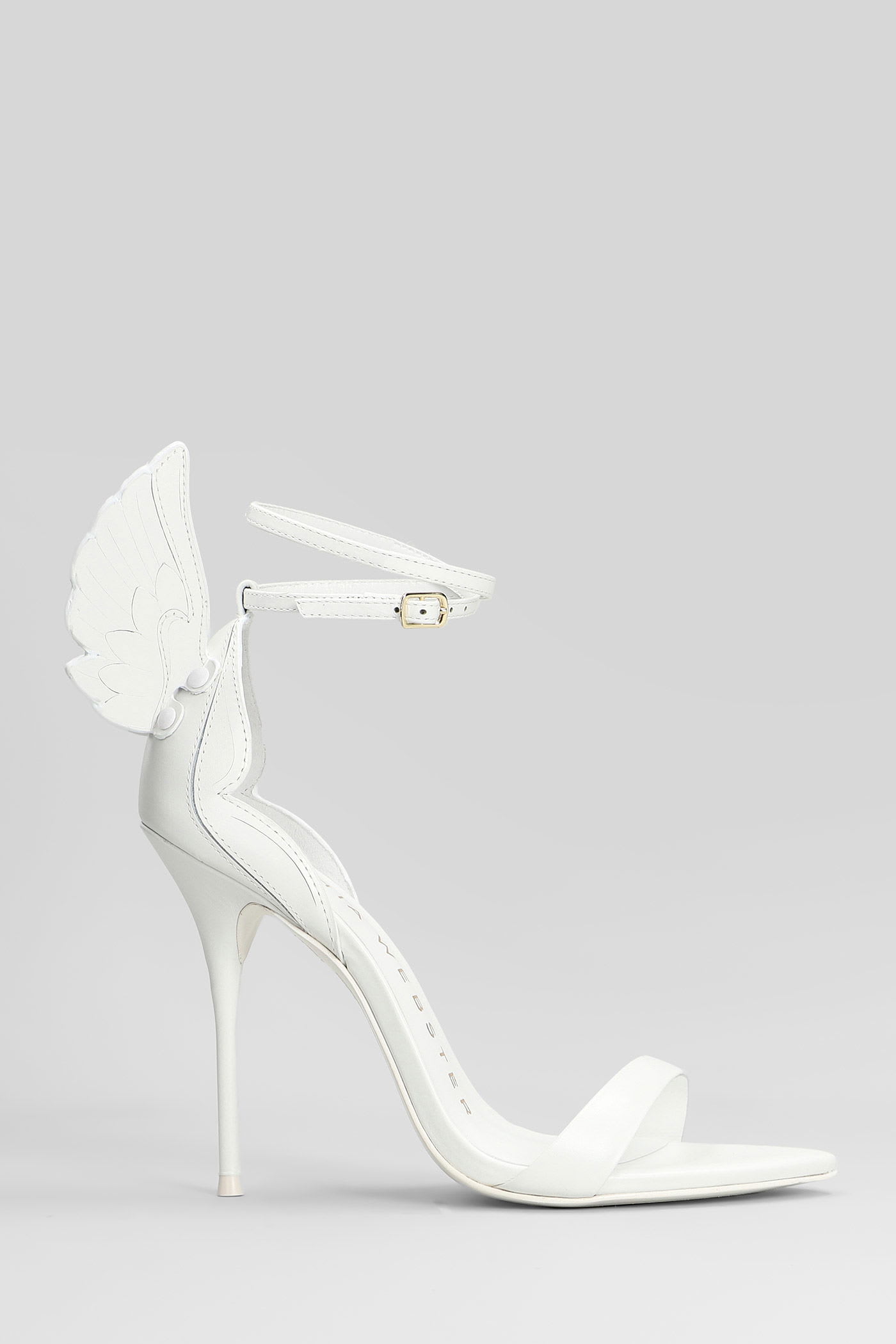 Sophia Webster Cherub Sandals In White Leather In White