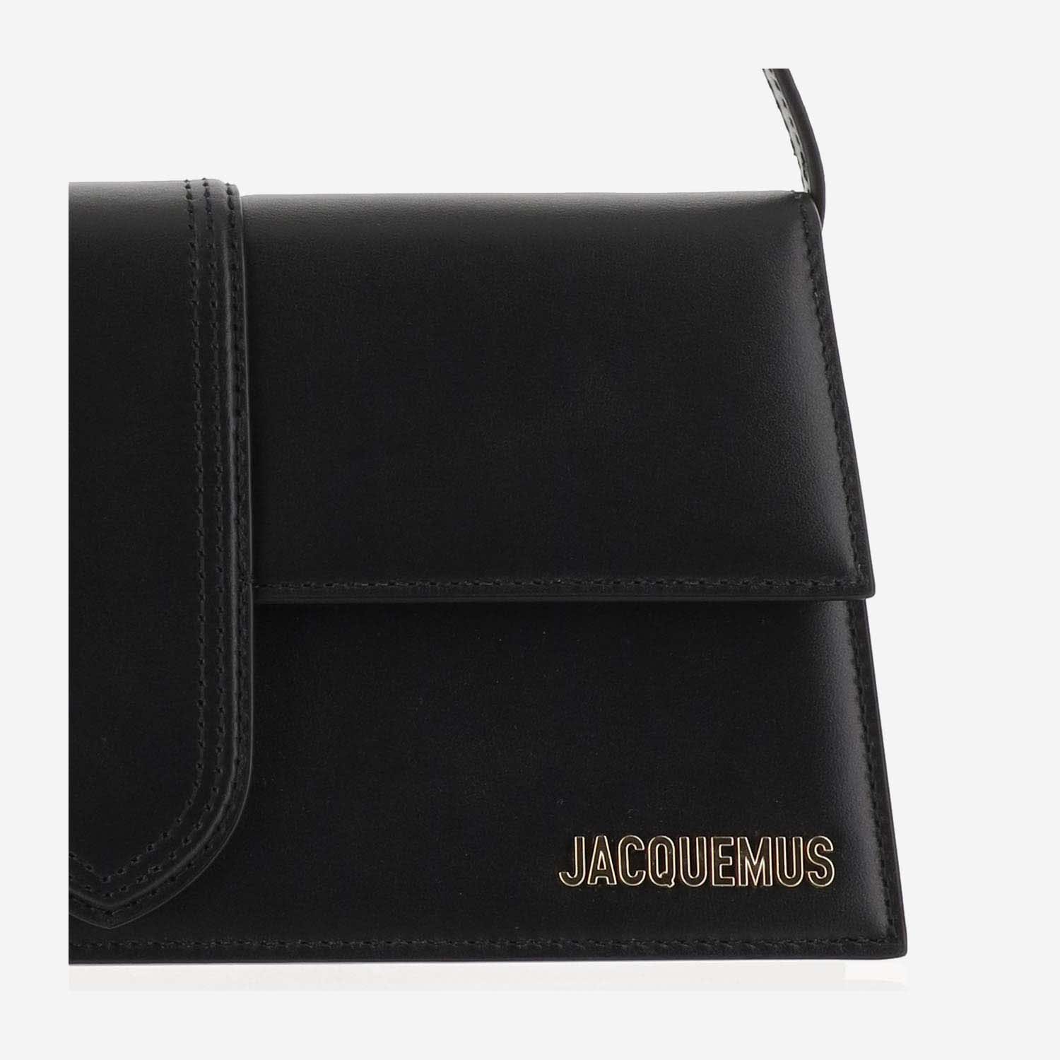 Jacquemus Le Bambino Small Leather Shoulder Bag In Black