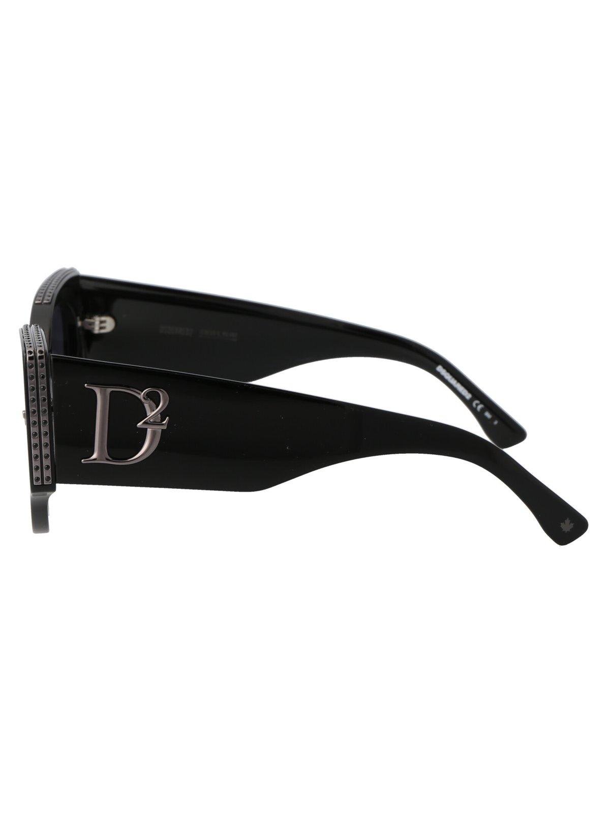 Shop Dsquared2 Butterfly Frame Sunglasses In 807/t4 Black