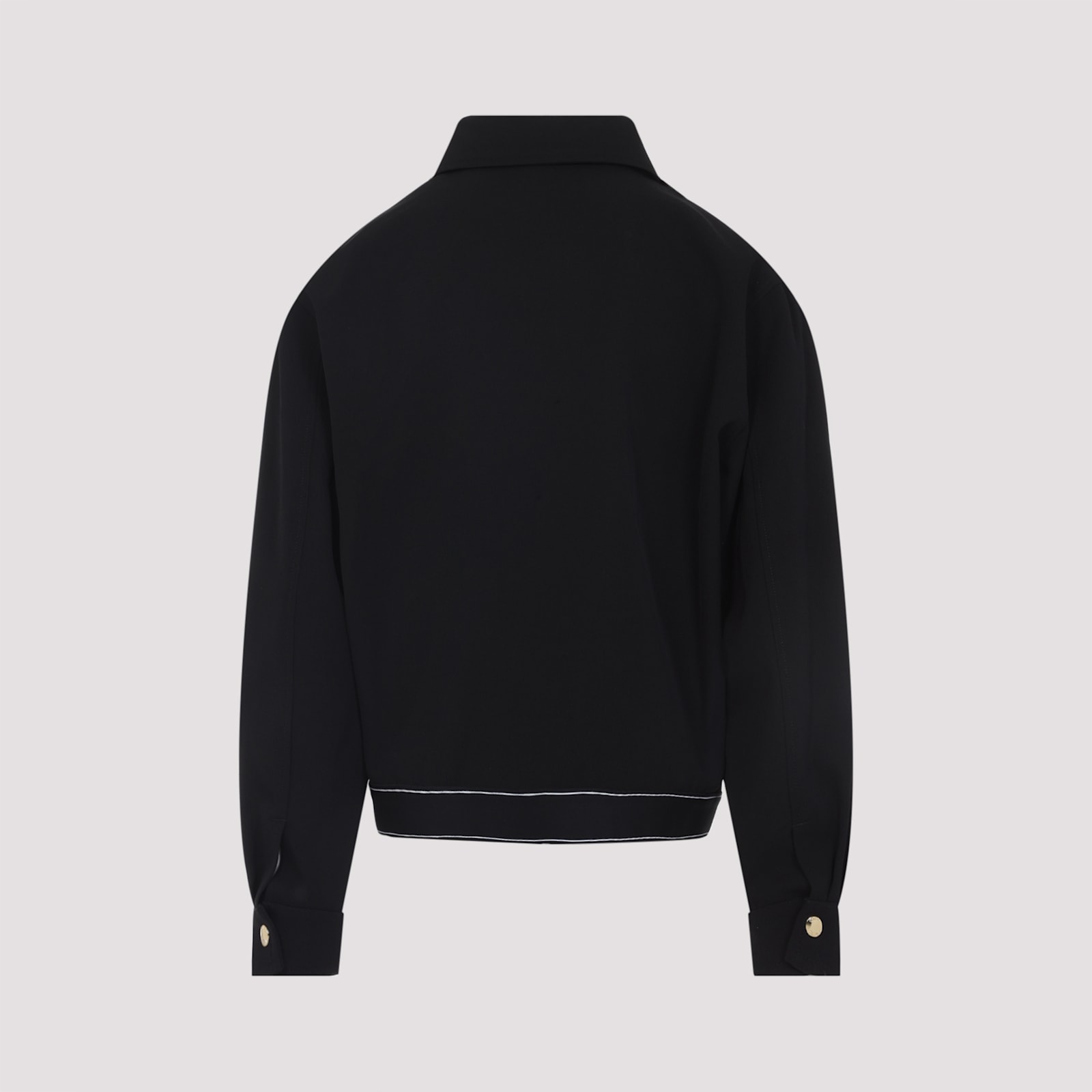 Casablanca Tailored Wool Jacket With Contrasting Logo In Black