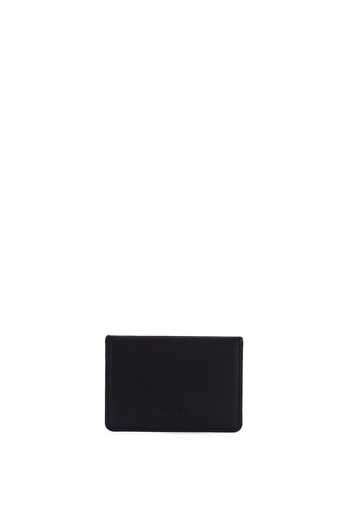 Ganni Strass Logo Cards Holder In Black (black)