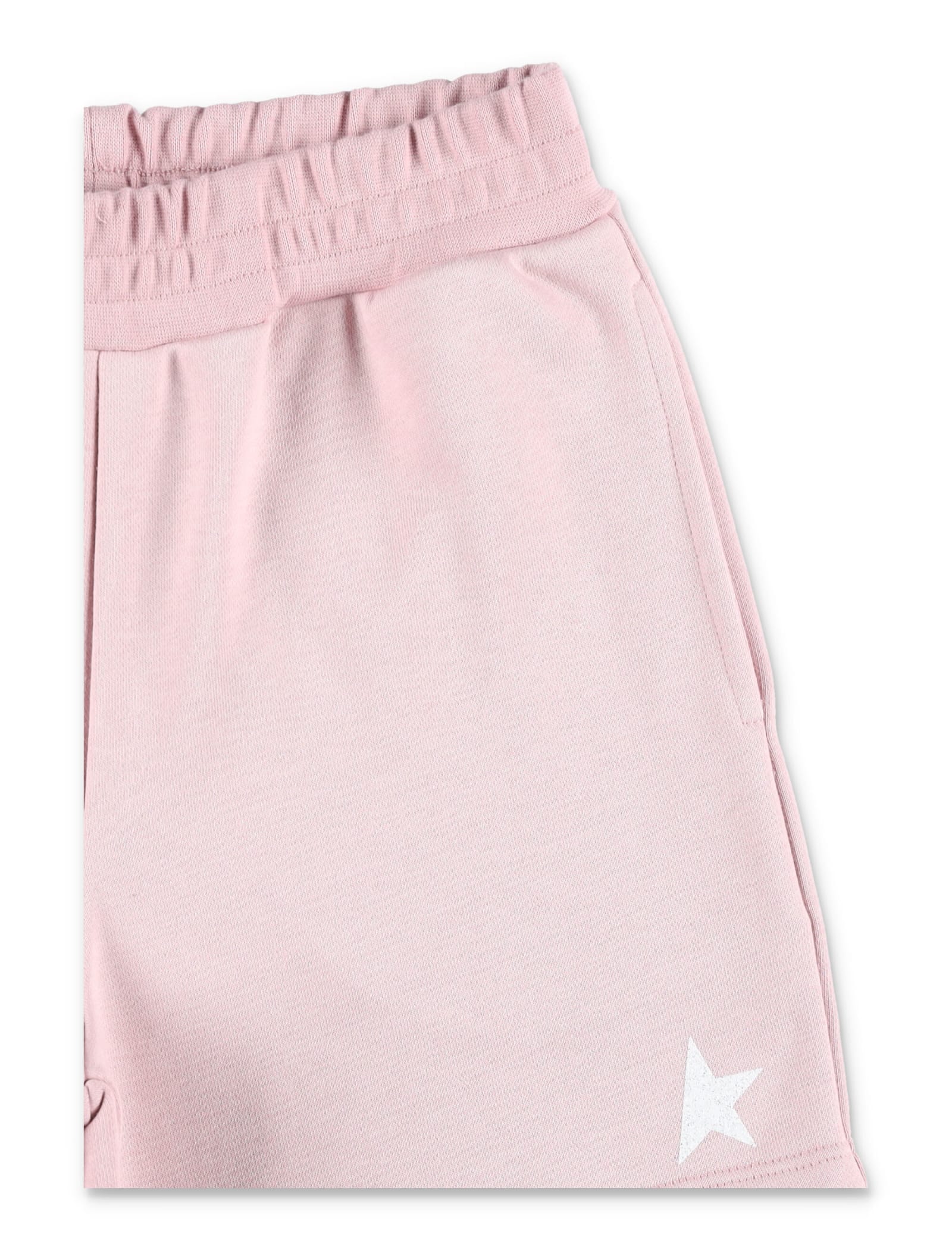 Shop Golden Goose Star Sweatshorts In Pink/white