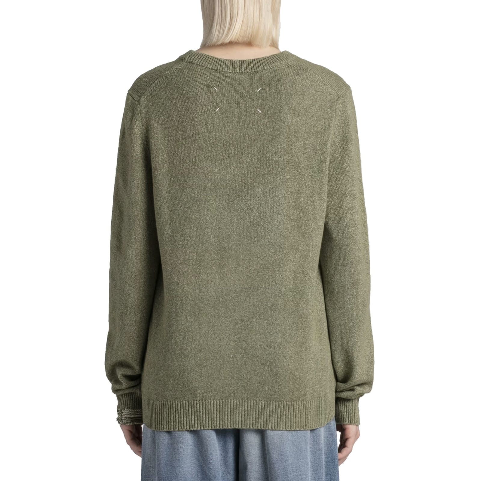 Shop Maison Margiela Crewneck Sweater In Green