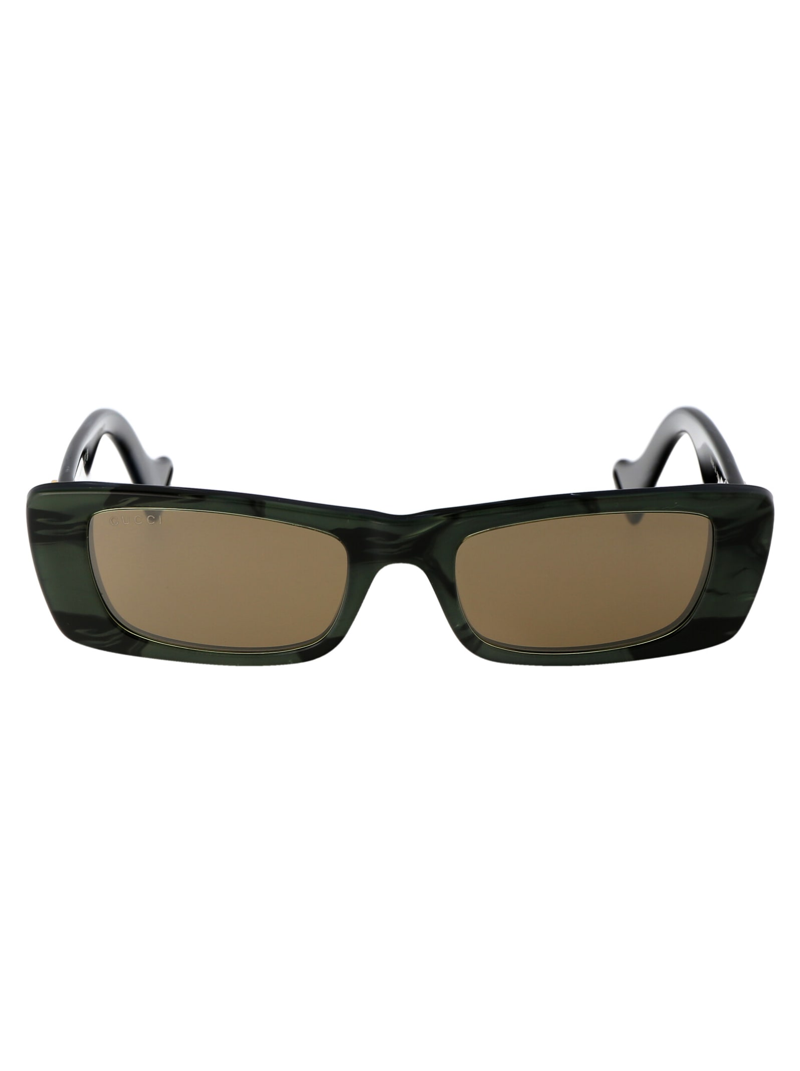 Shop Gucci Gg0516s Sunglasses In 014 Green Green Bronze