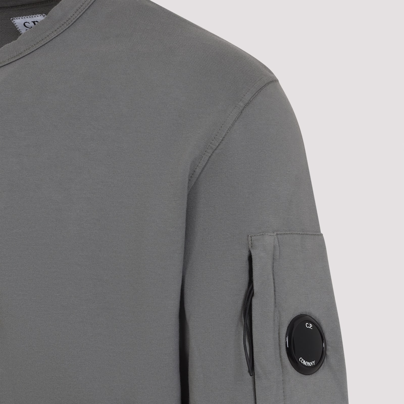 C.p. Company Grey Sweatshirt With Distinctive Arm Pocket In Gray