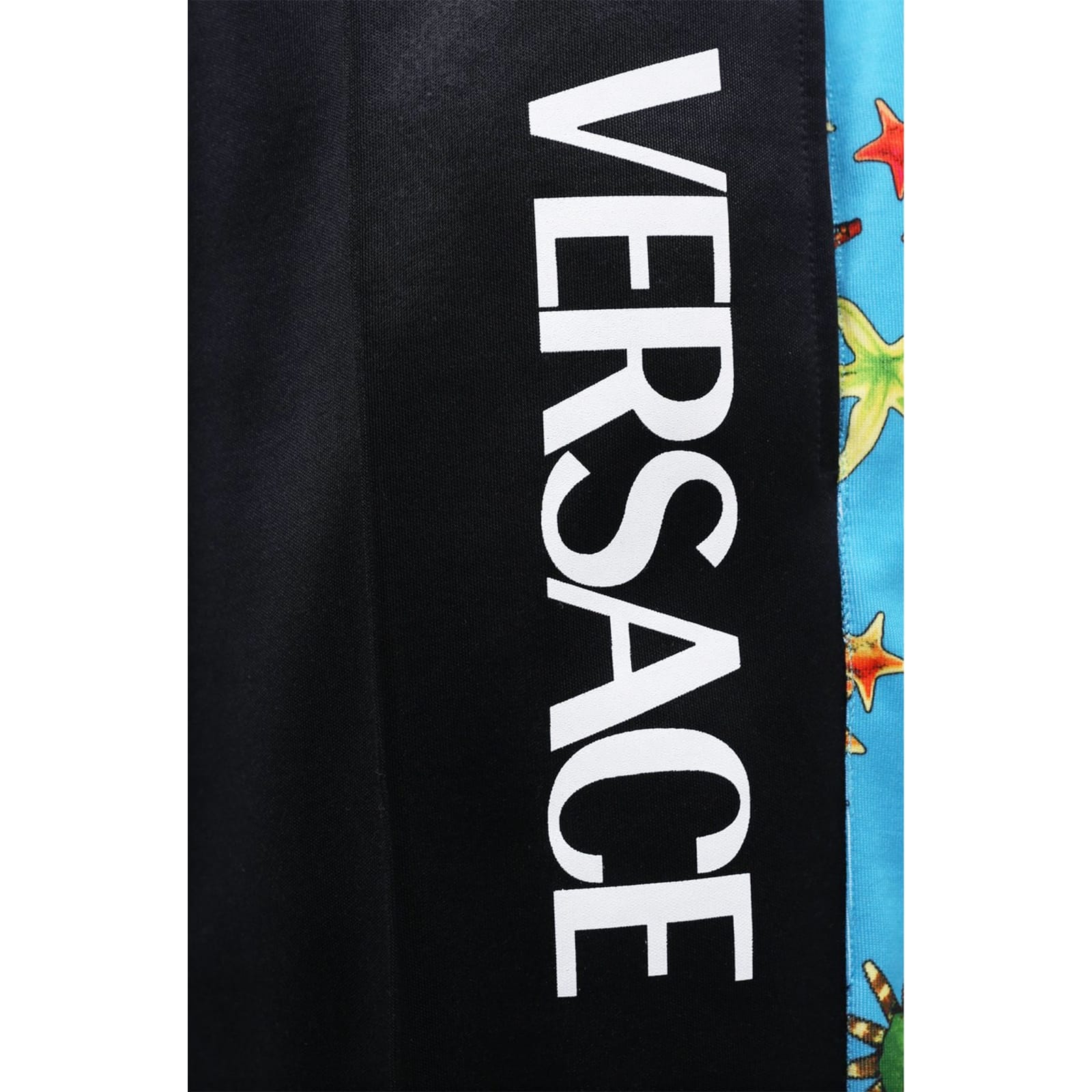 Shop Versace Tresor De La Mer Pants In Blue