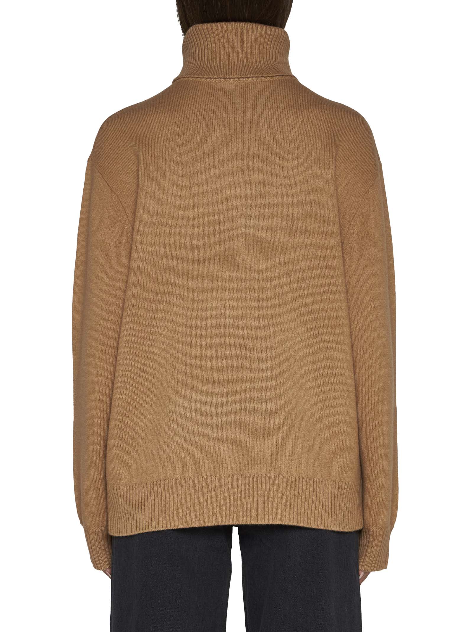 Apc Walter Virgin Wool Turtleneck Sweater In Camel