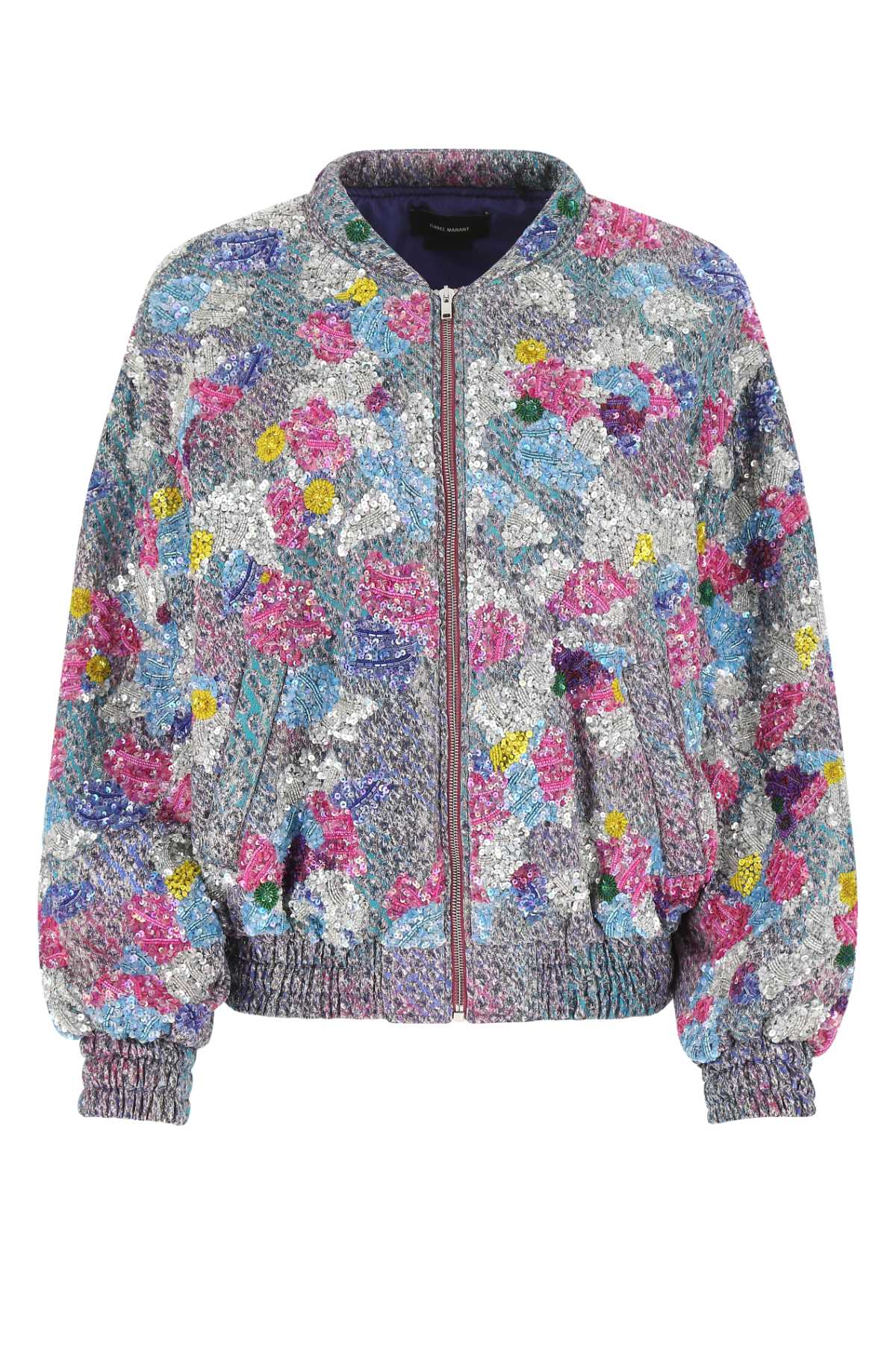 Shop Isabel Marant Embellished Silk Blend Adeline Jacket In 99mu