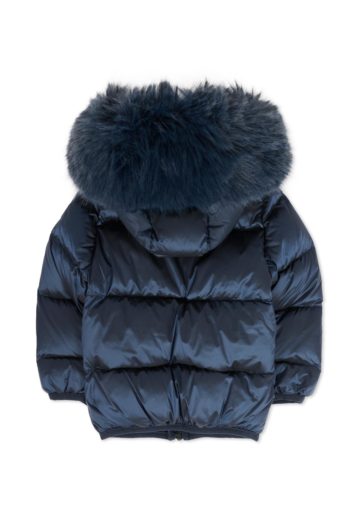 Colmar Blue Down Jacket For Baby Girl With Logo In Blue