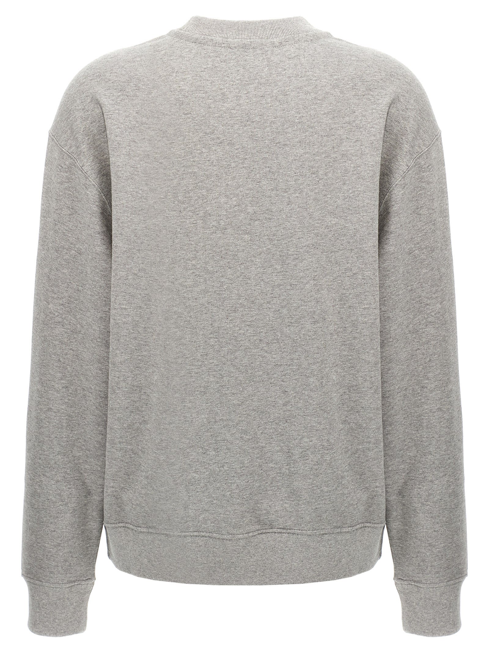 Kenzo 'verdy Market' Grey Crewneck Sweatshirt With Dropped Shoulders And Maxi Logo Embroidery On The Front In Gray