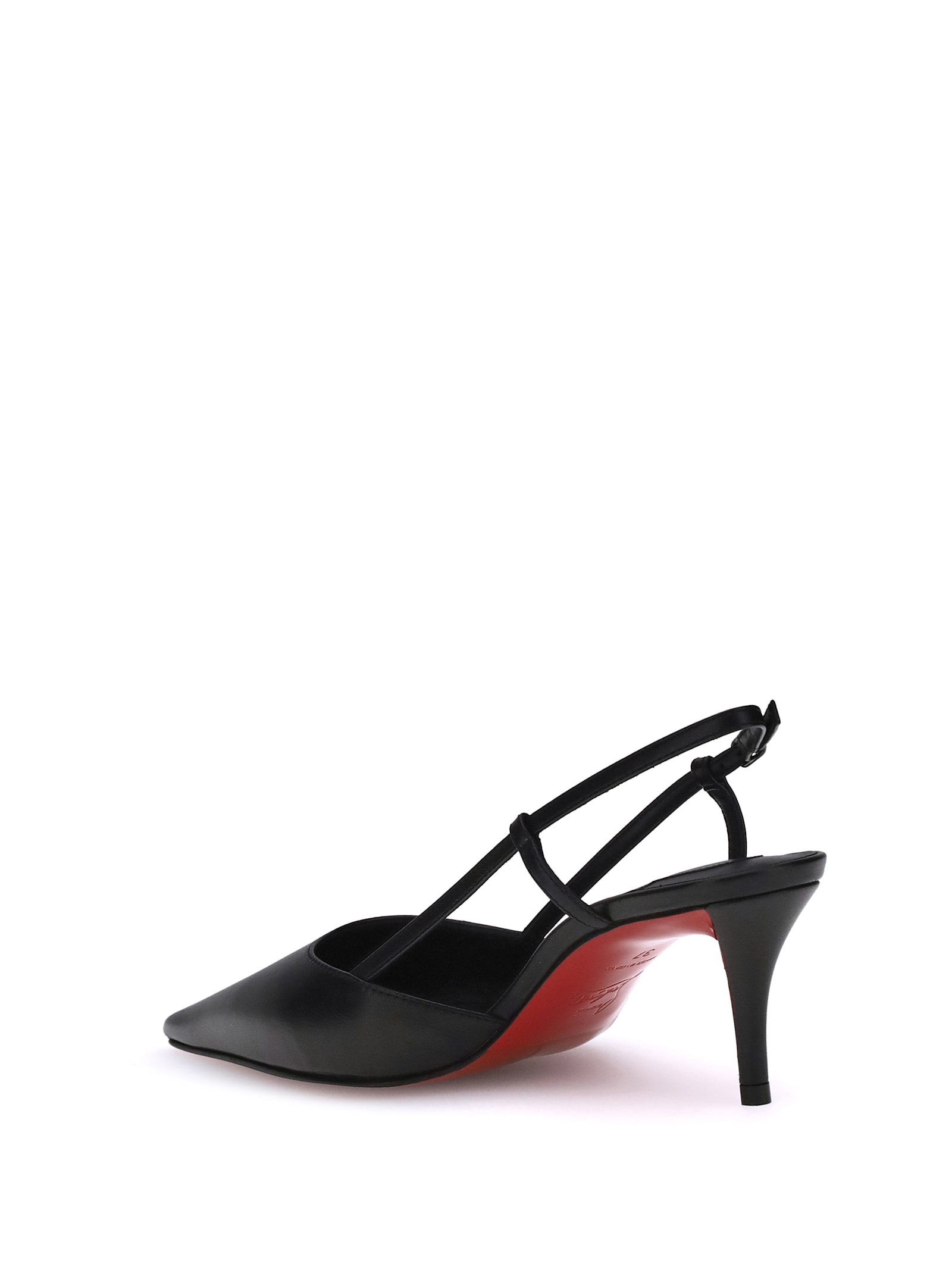 Christian Louboutin Women Miss Z Leather Slingback Pumps In Black