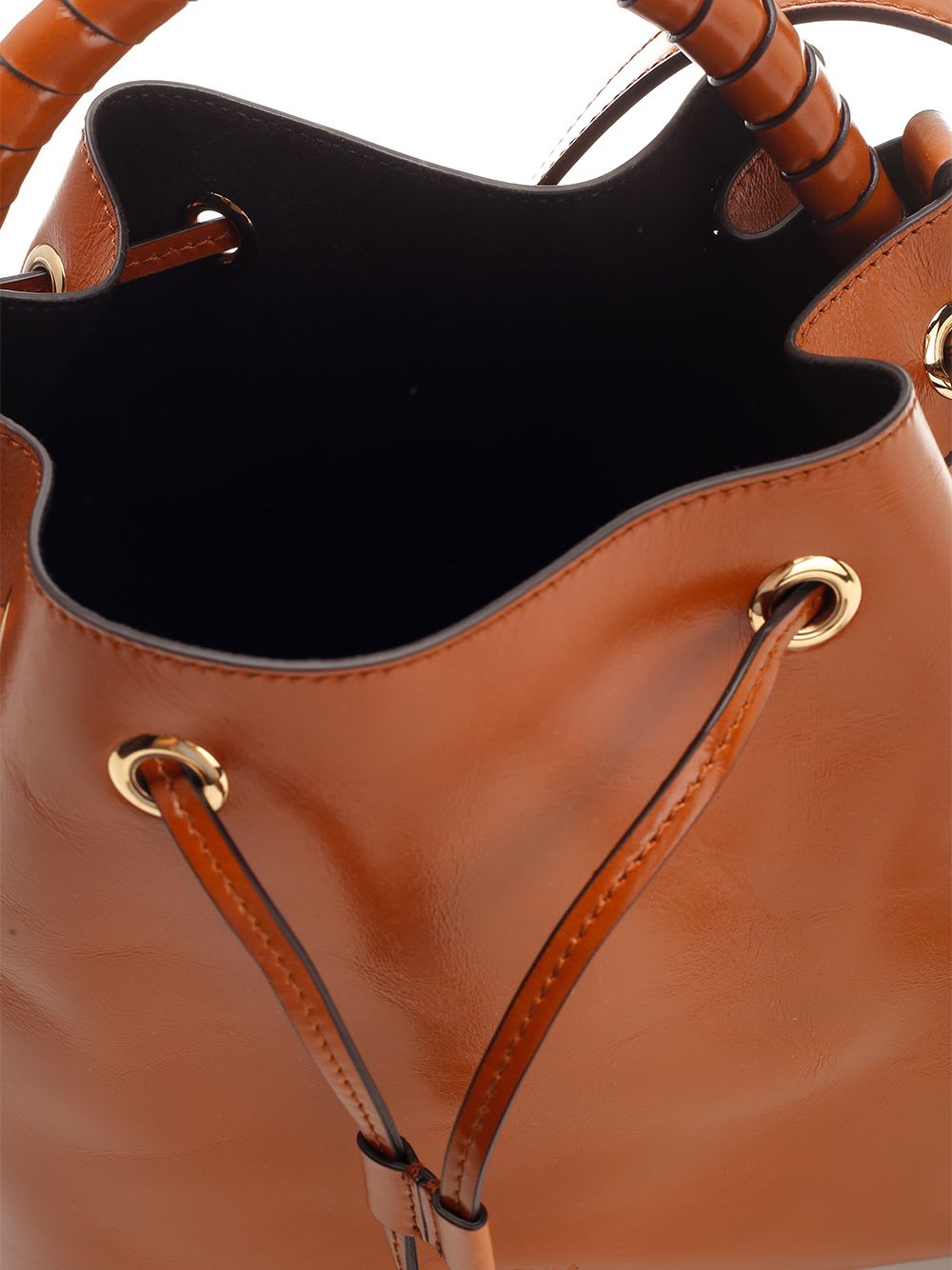 Shop Chloé Marcie Bucket Bag In Brown