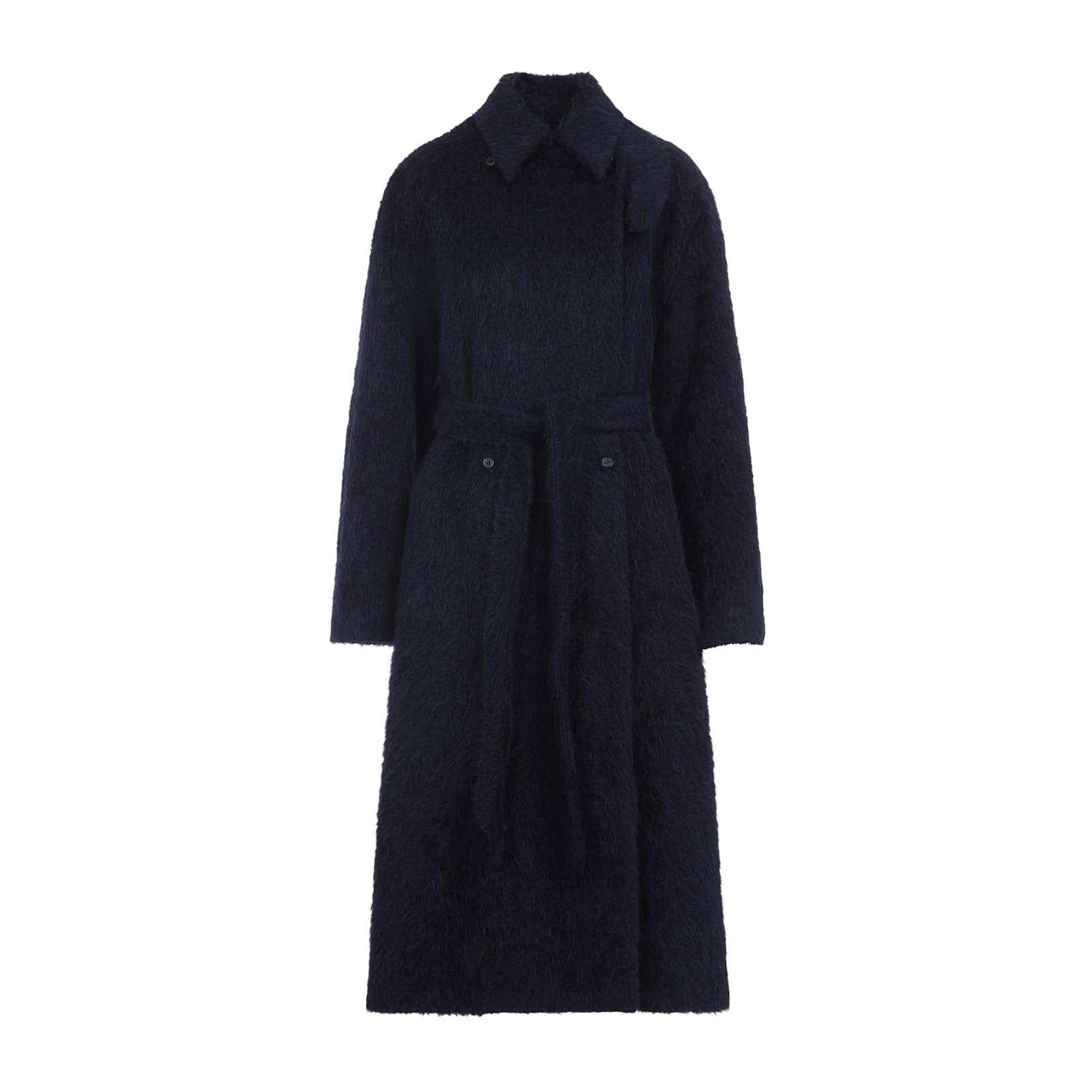 Carven Long Belted Coat Women In Black