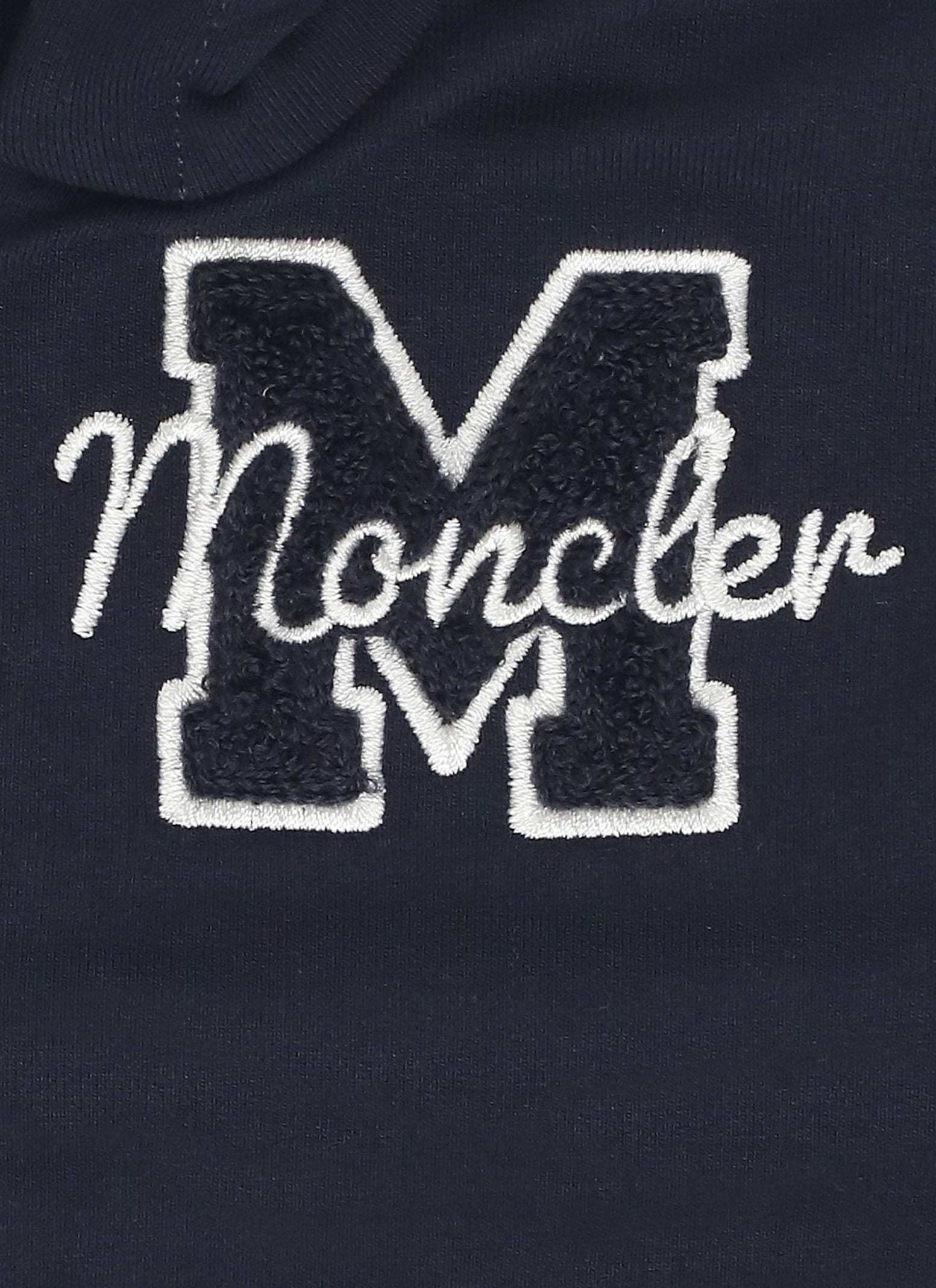 Moncler Two Pieces Jumpsuit With Logo In Blue