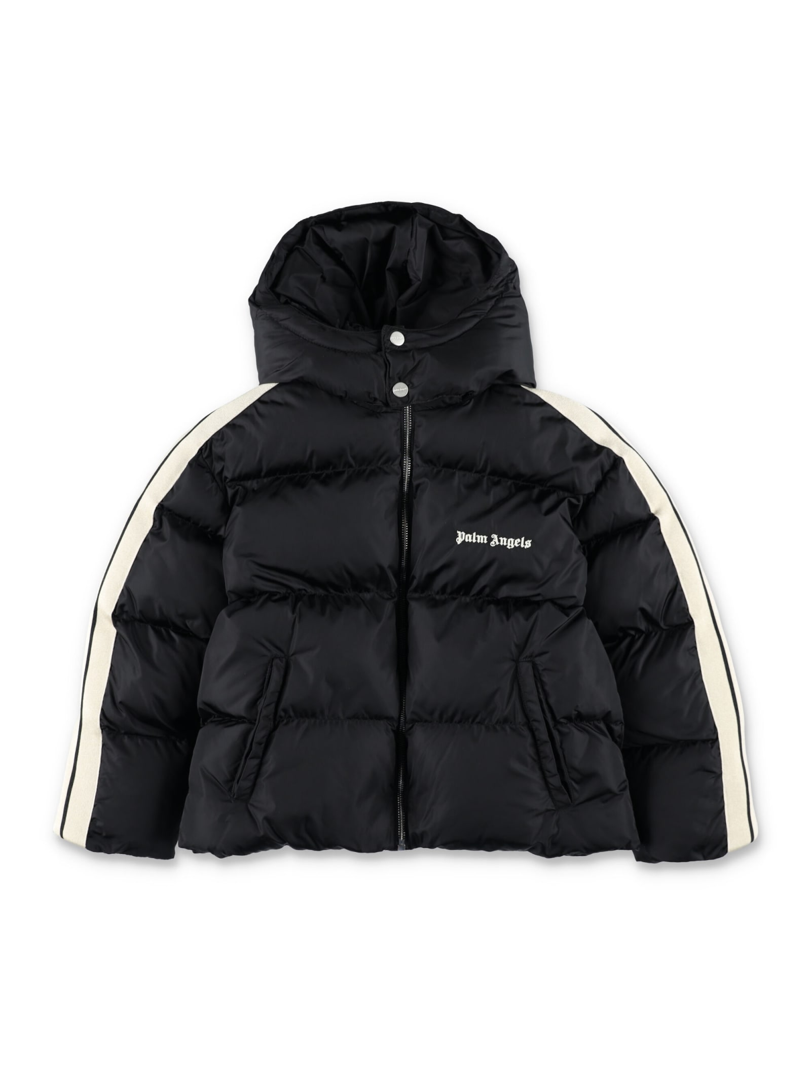 Shop Palm Angels Kid - Downjacket In Black