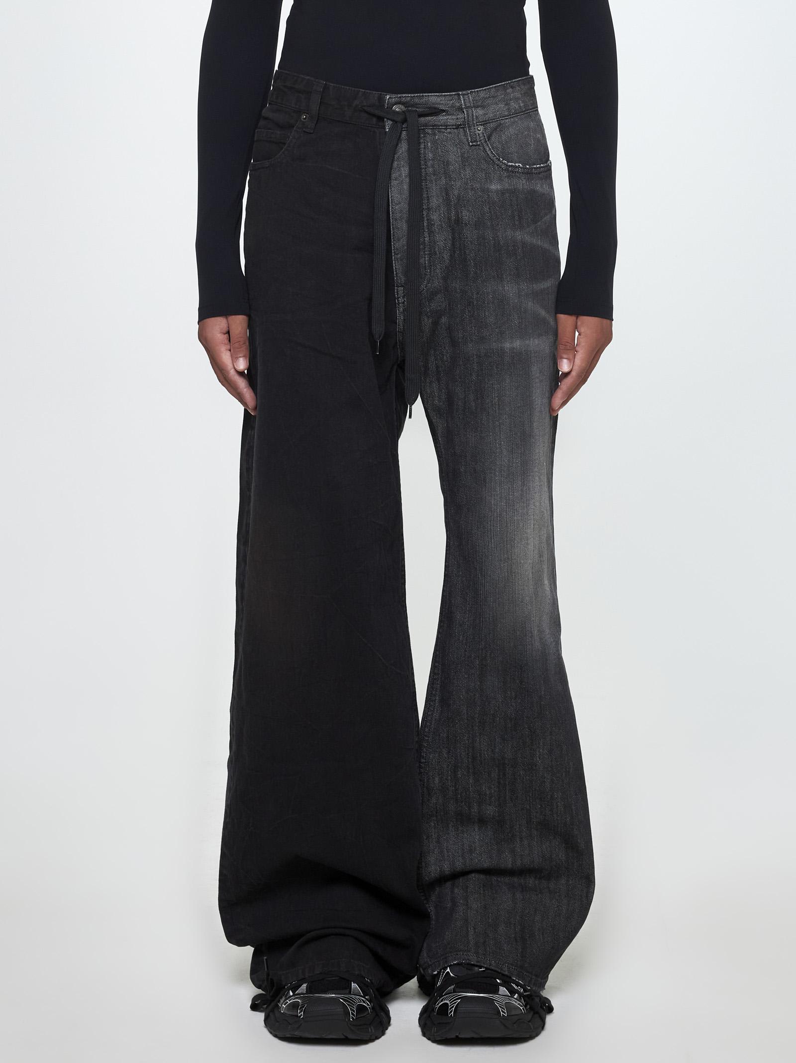 Shop Balenciaga Fifty-fifty Jeans In Black