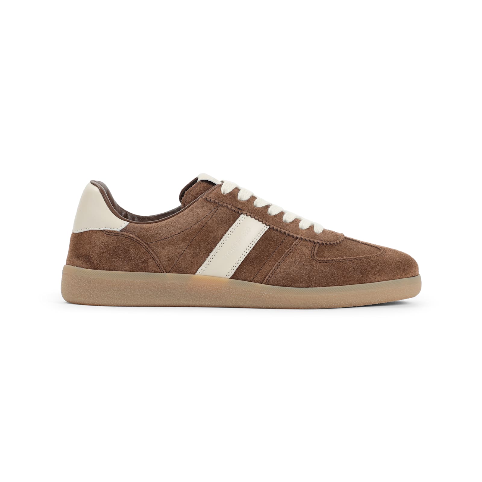 Tom Ford Suede Sneakers With Contrast Stripe And Rubber Sole