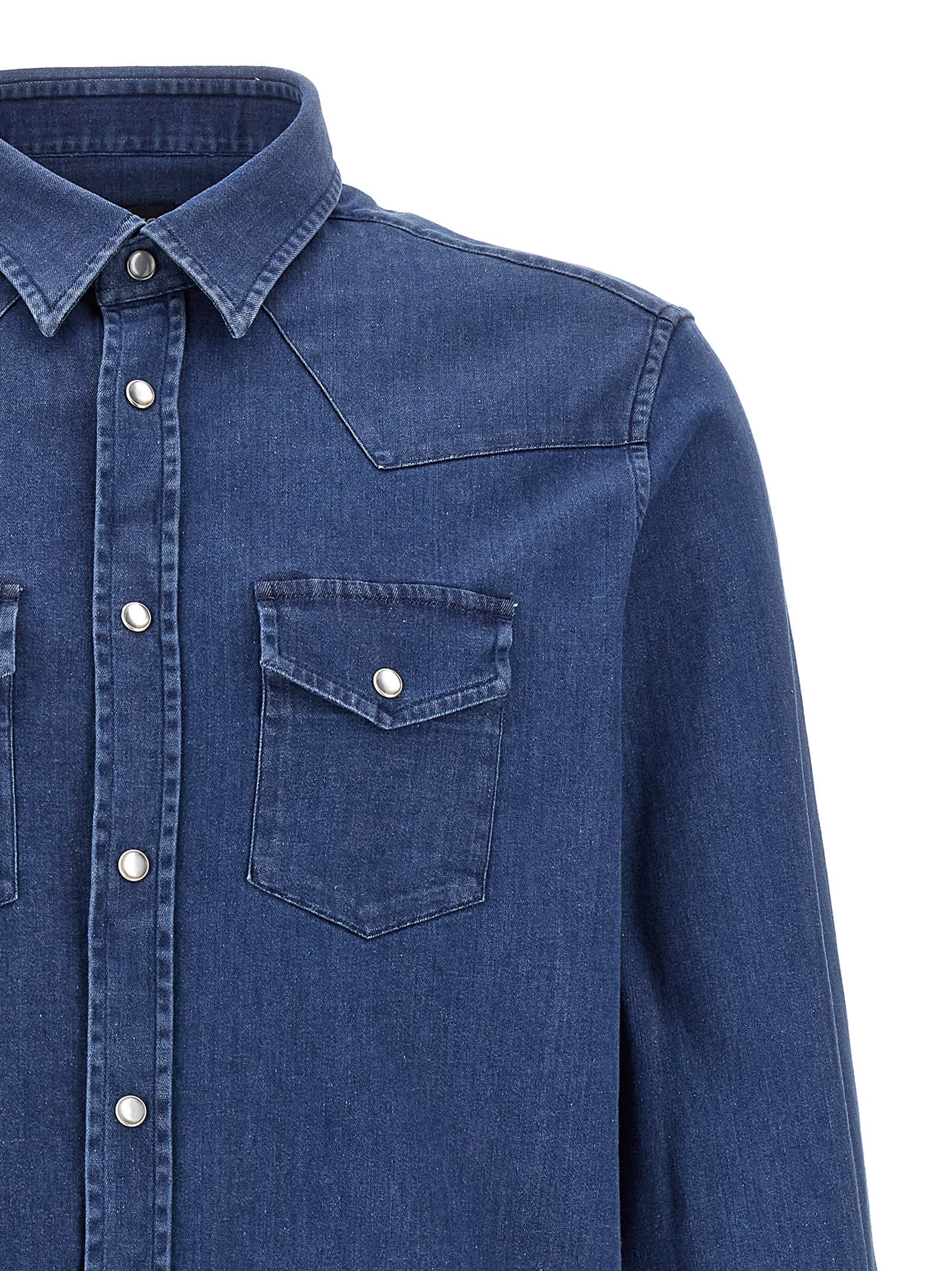 Shop Tom Ford Western Shirt In Blue