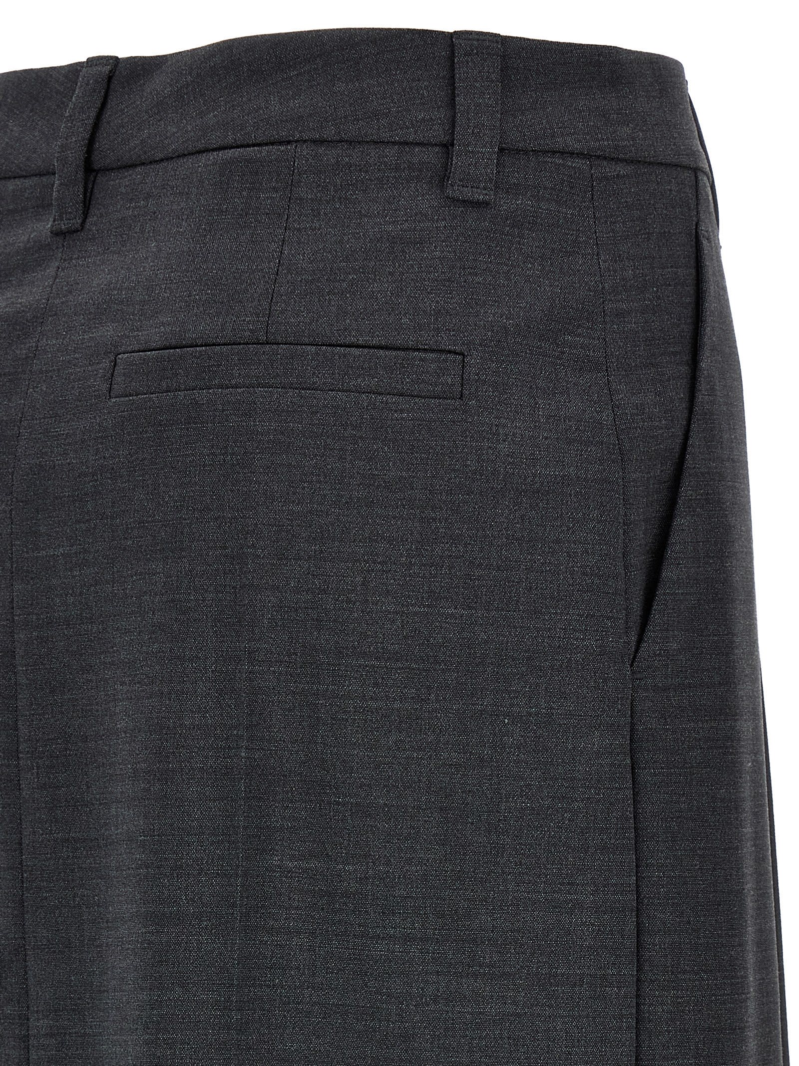 Shop Brunello Cucinelli Skirt With Front Pleats In Grigio Scuro