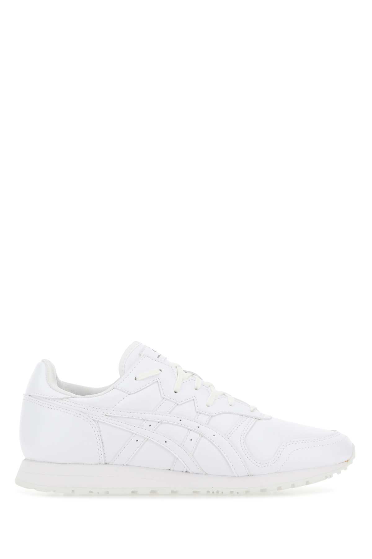 White Synthetic Leather Oc Runner Sneakers