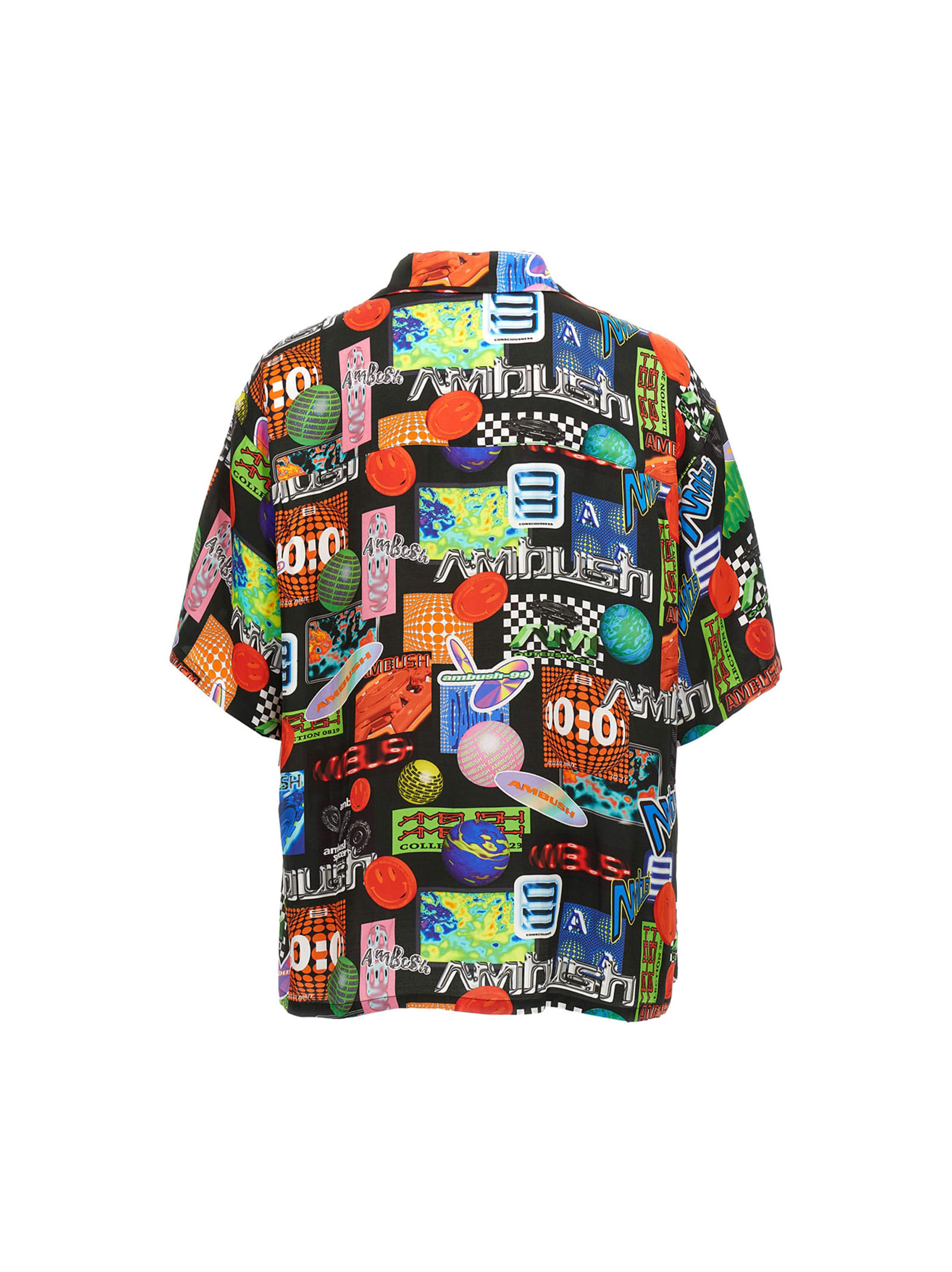 Shop Ambush All-over Print Shirt In Nero Multicolor