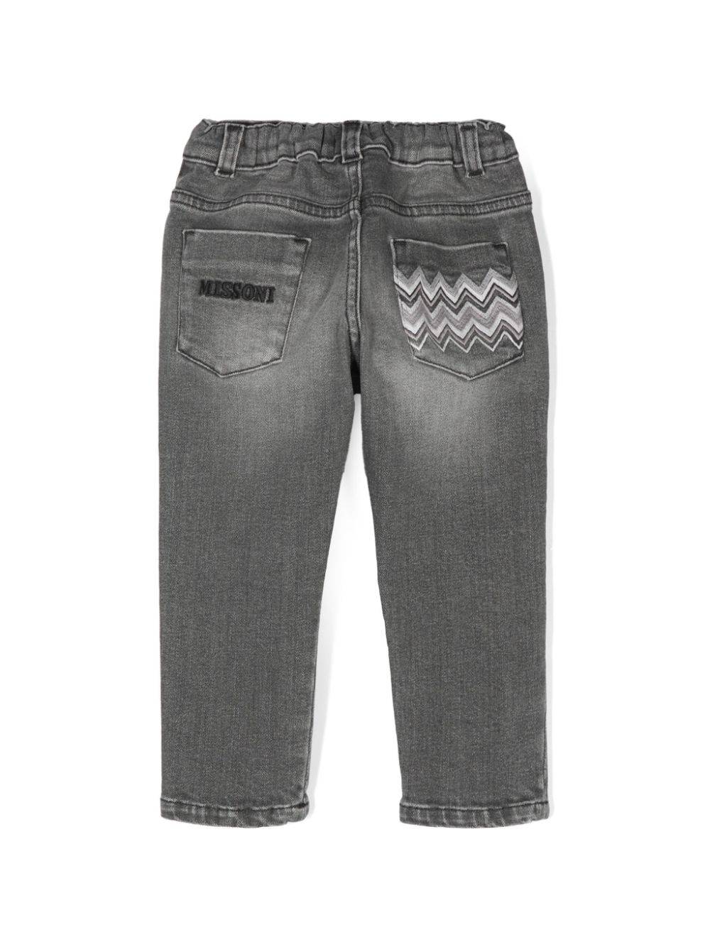 Shop Missoni Jeans Con Logo In Gray