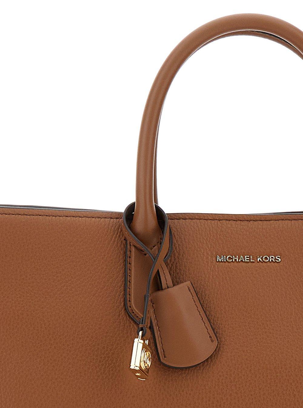 Shop Michael Michael Kors Scarlett Medium Satchel Bag In Brown