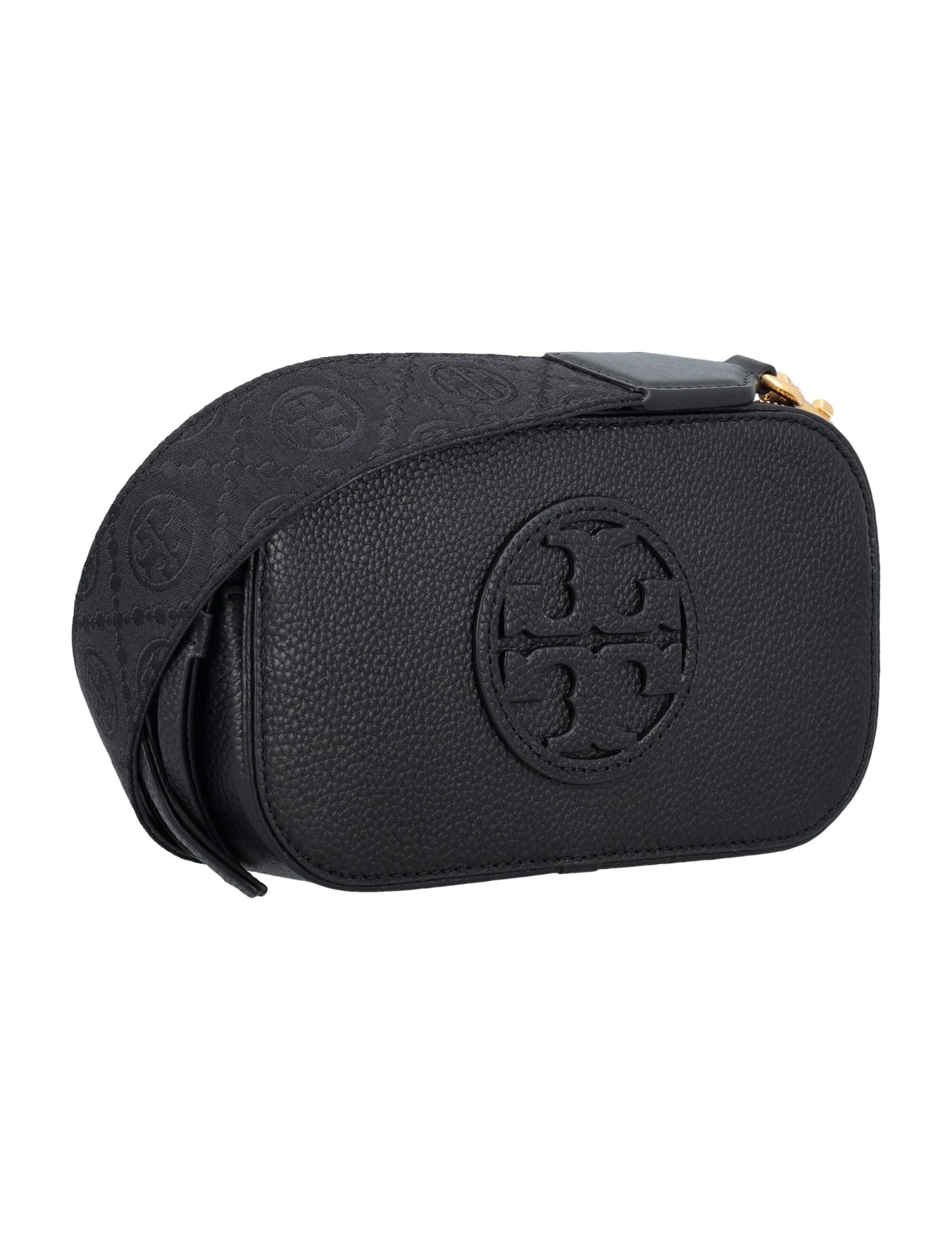 Shop Tory Burch Miller Mini Crossbody Bag In Black