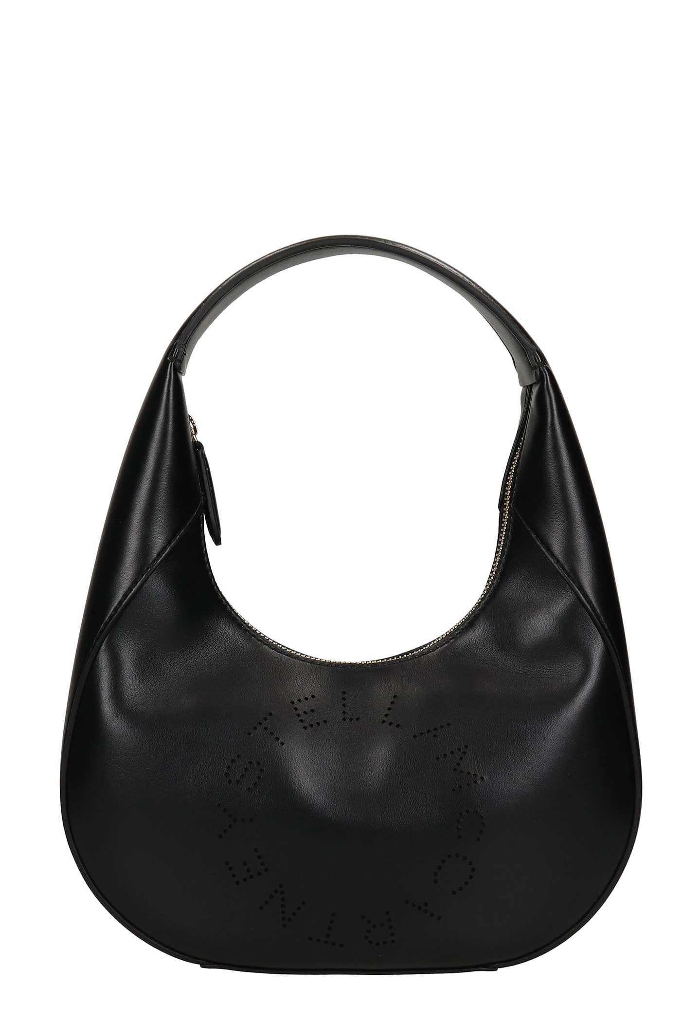 Stella McCartney Logo Alter Shoulder Bag In Black Faux Leather